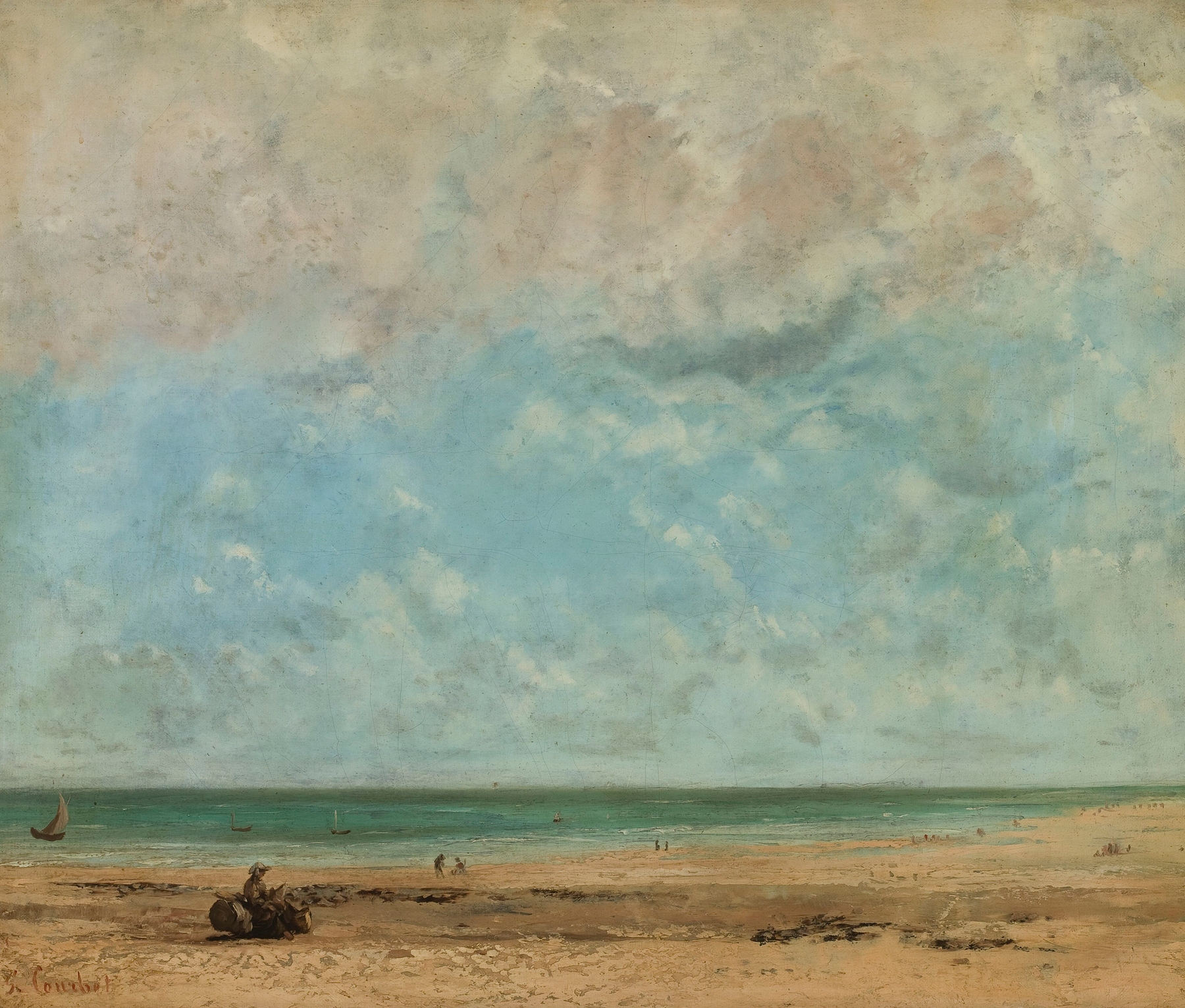 Seaside landscape, by Gustave Courbet, public domain