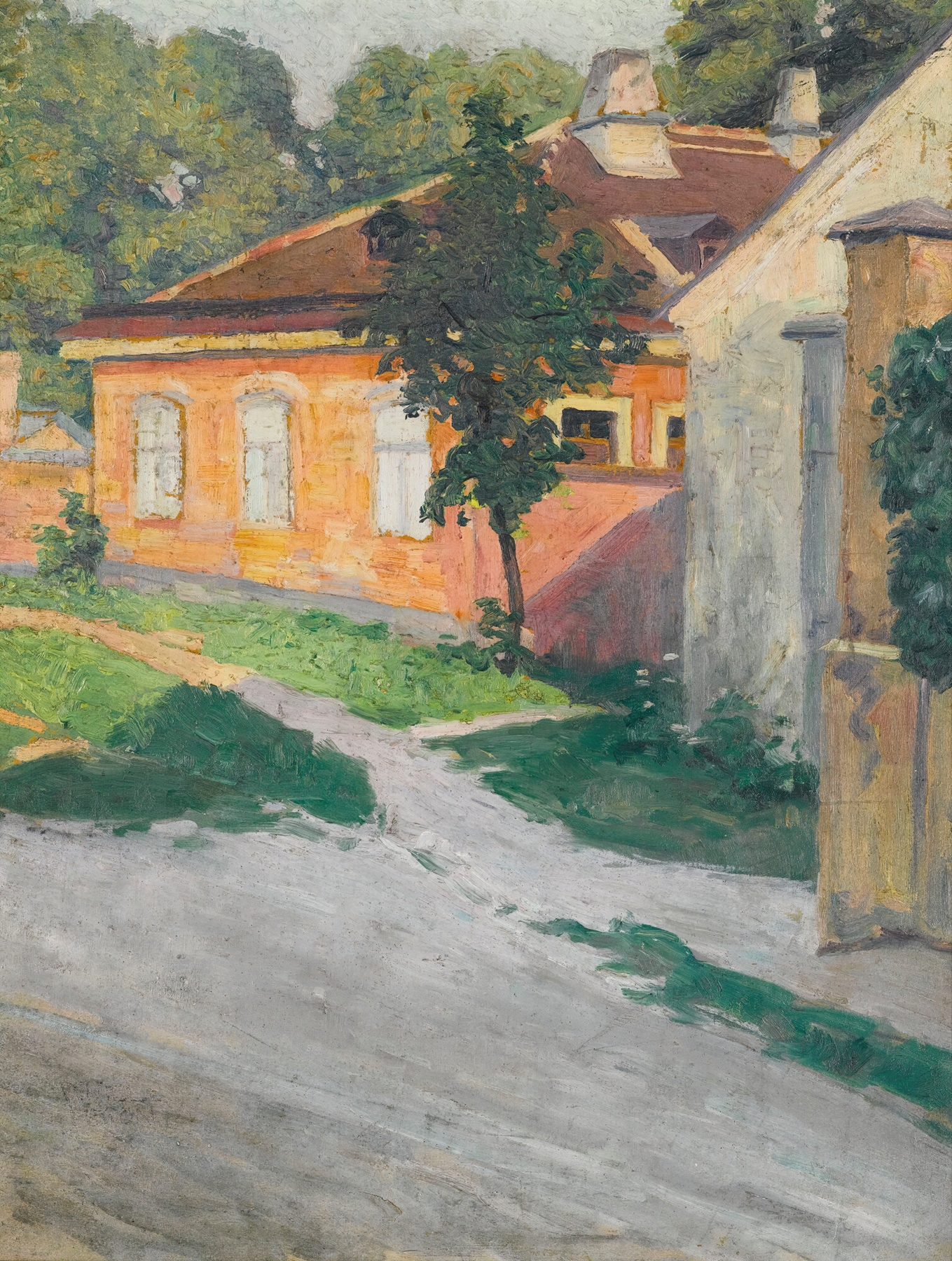Haus In Hütteldorf (House In Hütteldorf), by Egon Schiele, public domain
