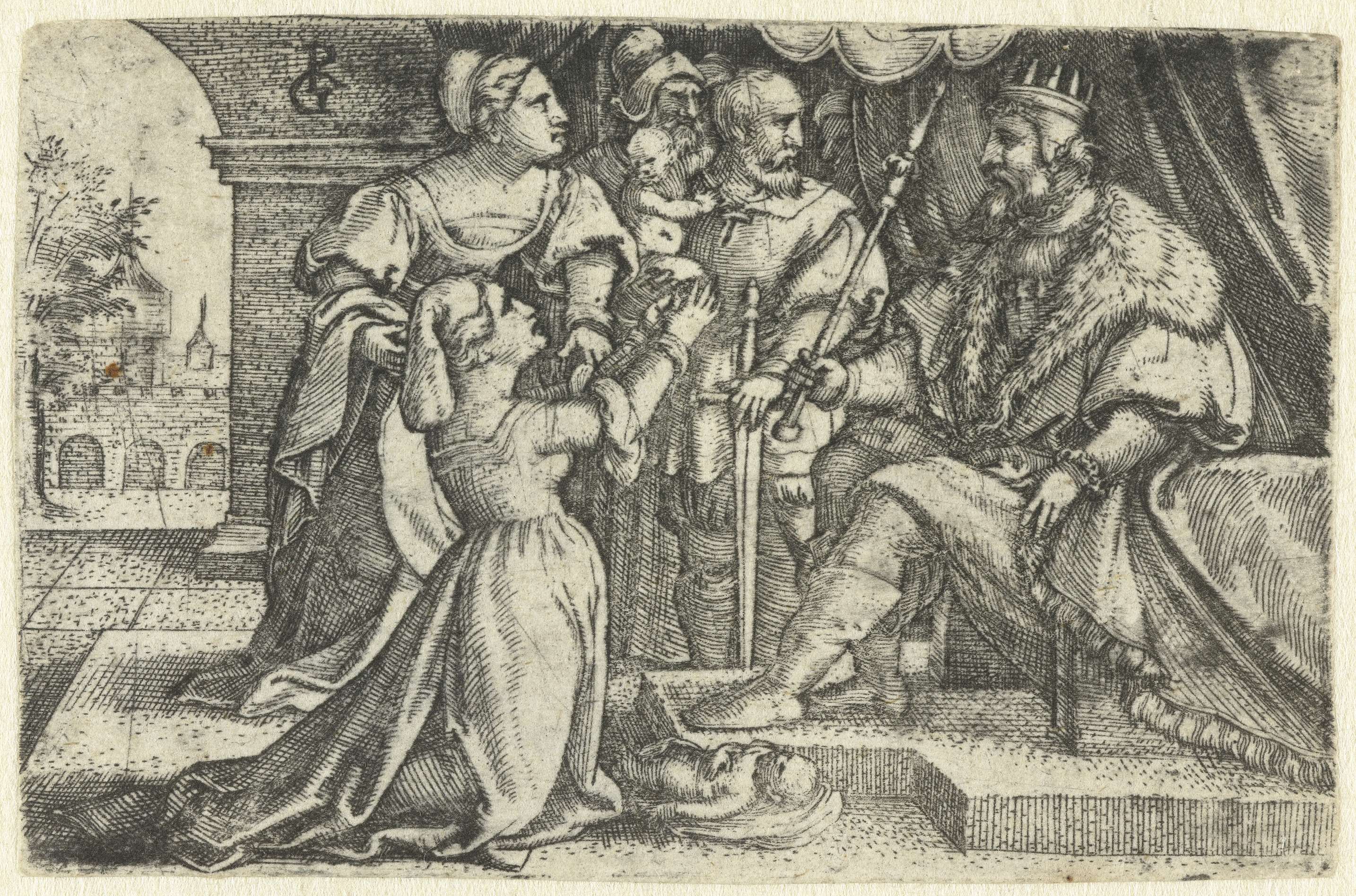 Oordeel van Salomo, by Georg Pencz, public domain