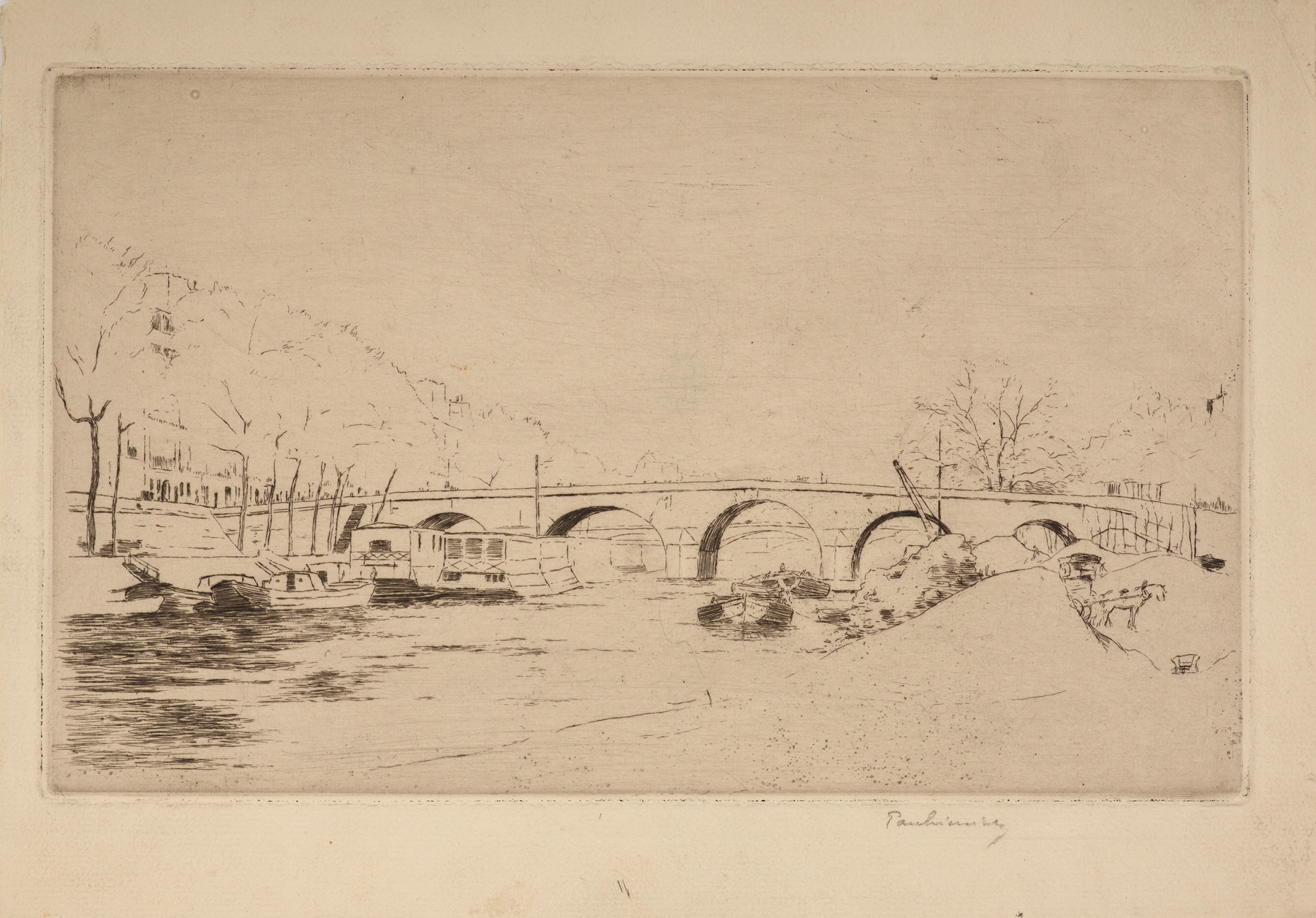 Pont Marie in Paris, by Józef Pankiewicz, public domain