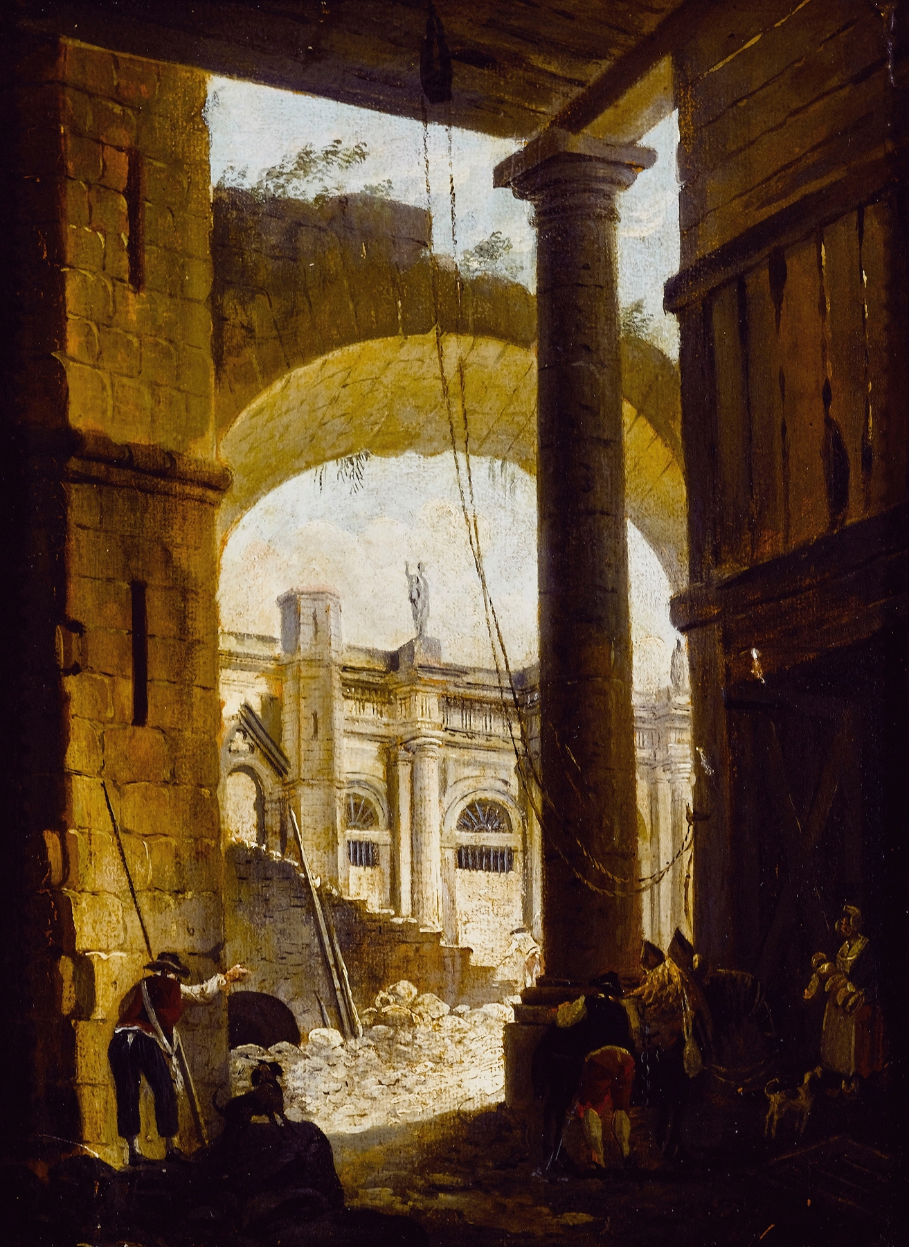 Rococo architecture ruins by Pierre-Antoine Demachy