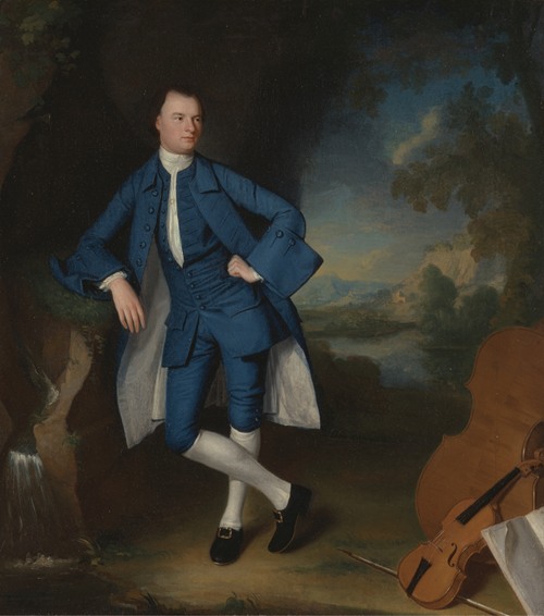A striking portrait of a man by George Romney.