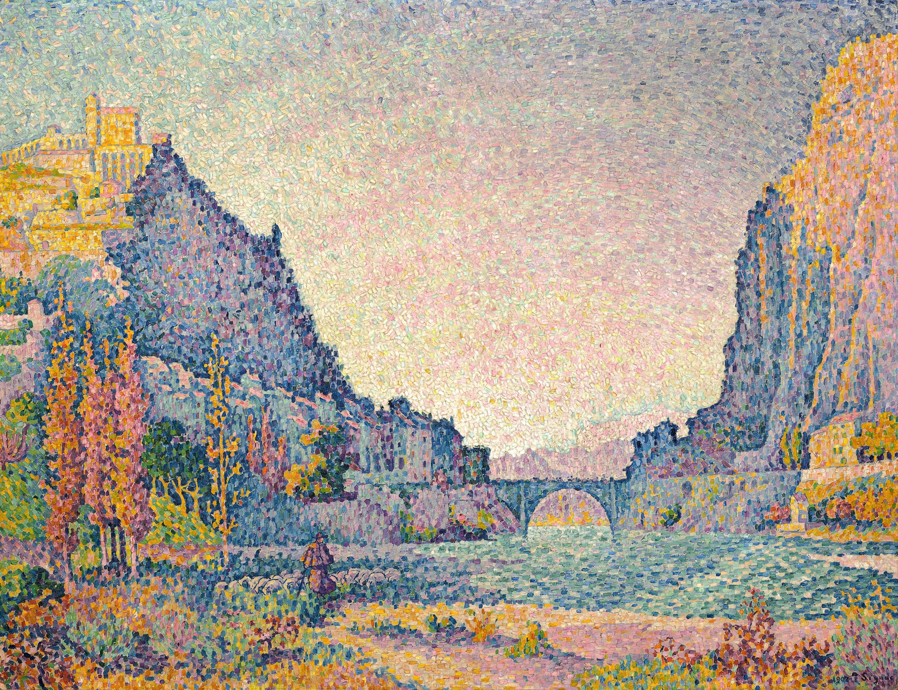 Sisteron, by Paul Signac, public domain