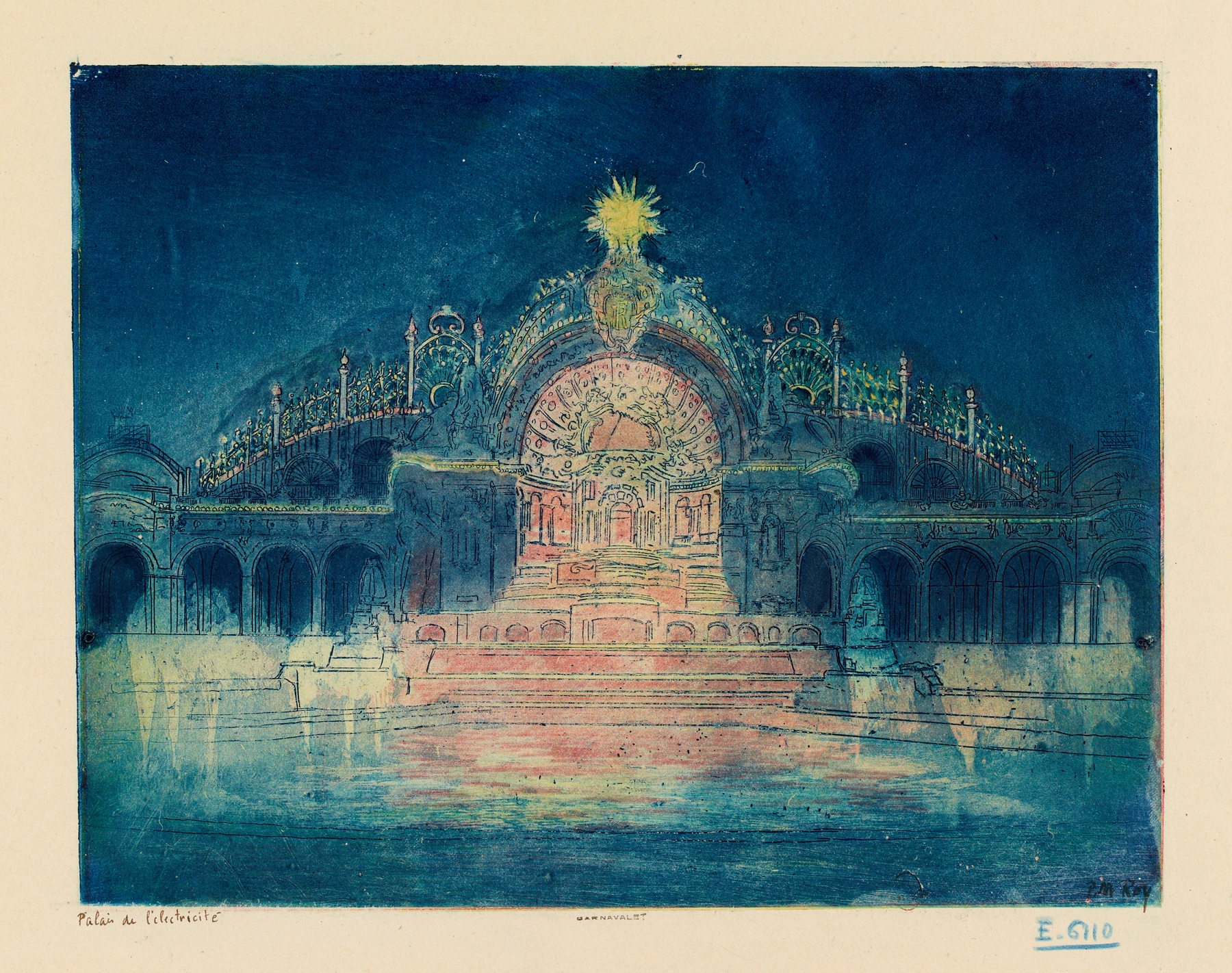 Palais de l’Electricité by Pierre-Marcel Roy, oil on canvas depicting ethereal light and shadow