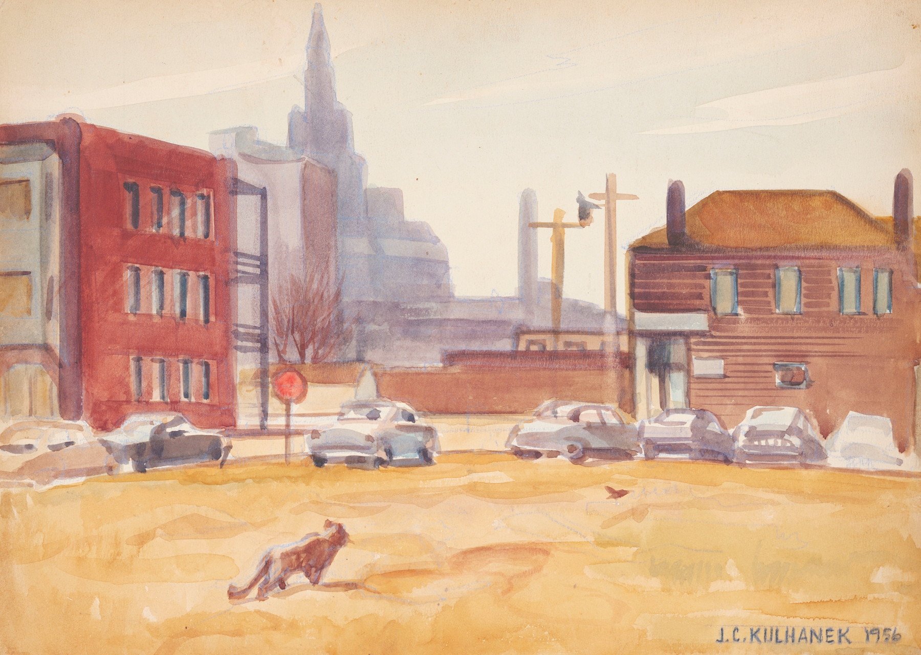 Cleveland Skyline by James C. Kulhanek, modernism, landscape