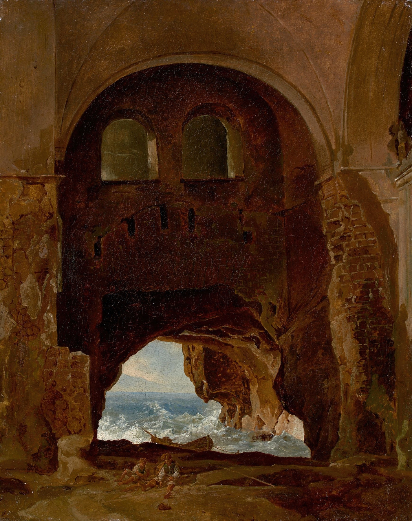 Ruins of a Cloister, by the Sea, by Franz Ludwig Catel, public domain