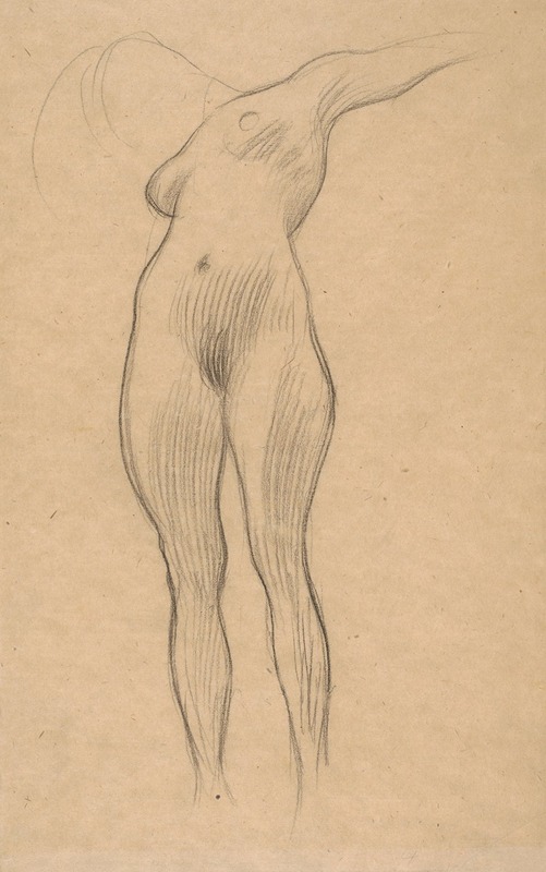 Gustav Klimt's 'Floating Woman with Outstretched Arm' is a study for his larger work 'Medicine'.