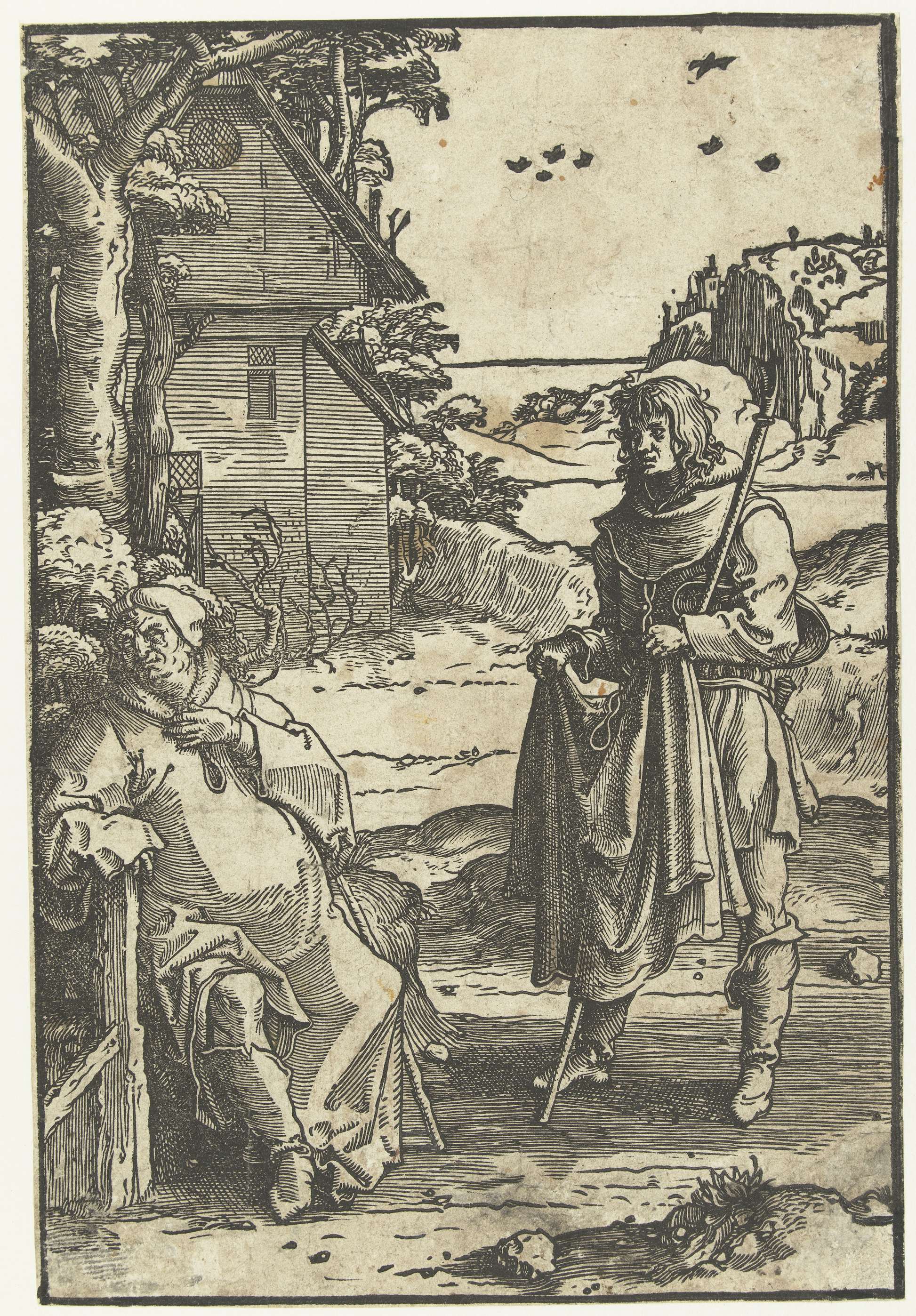 Het bloederige kleed van Jozef aan Jacob getoond, by Lucas van Leyden, public domain
