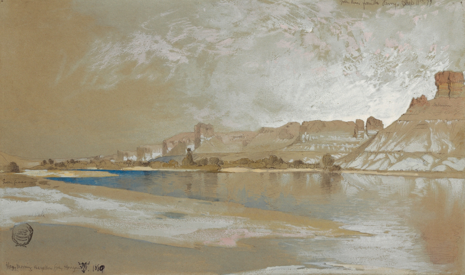 Green River from the Ferry, Wyoming Territory, by Thomas Moran, public domain