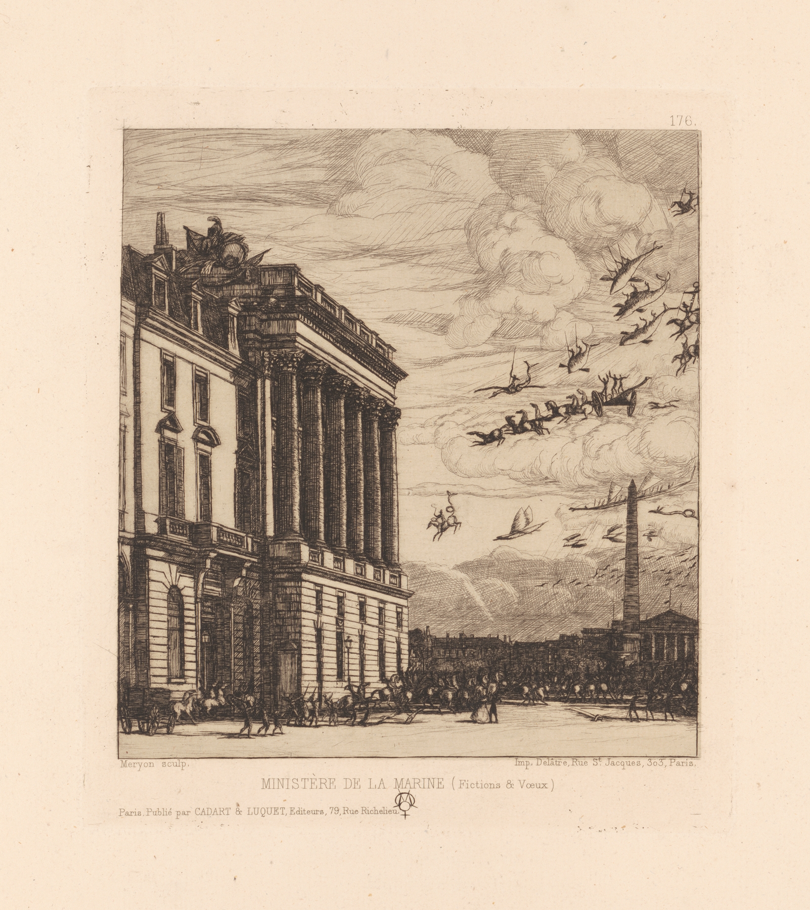 Ministère de la marine (Fictions & voeux), by Charles Meryon, public domain