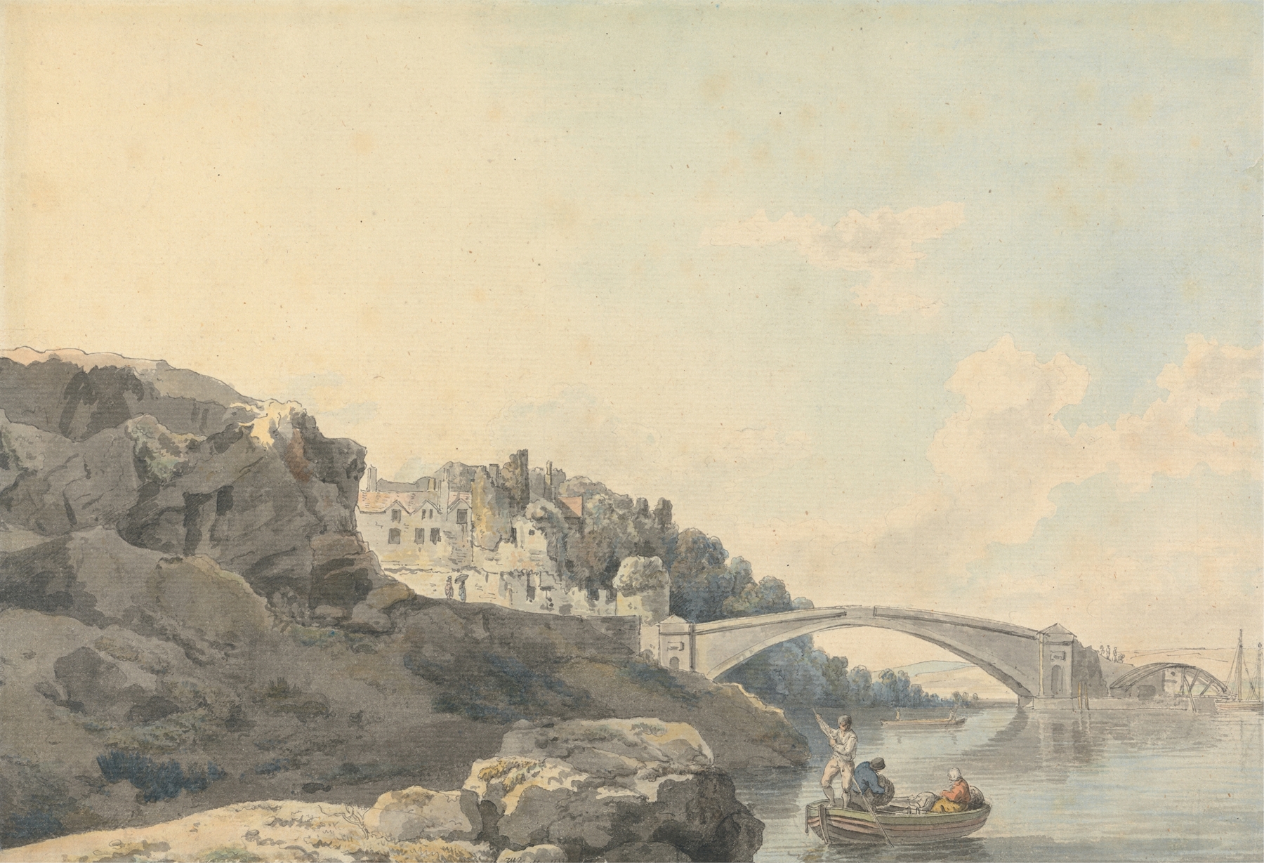 Lismore Castle, Ireland, by Francis Wheatley, public domain