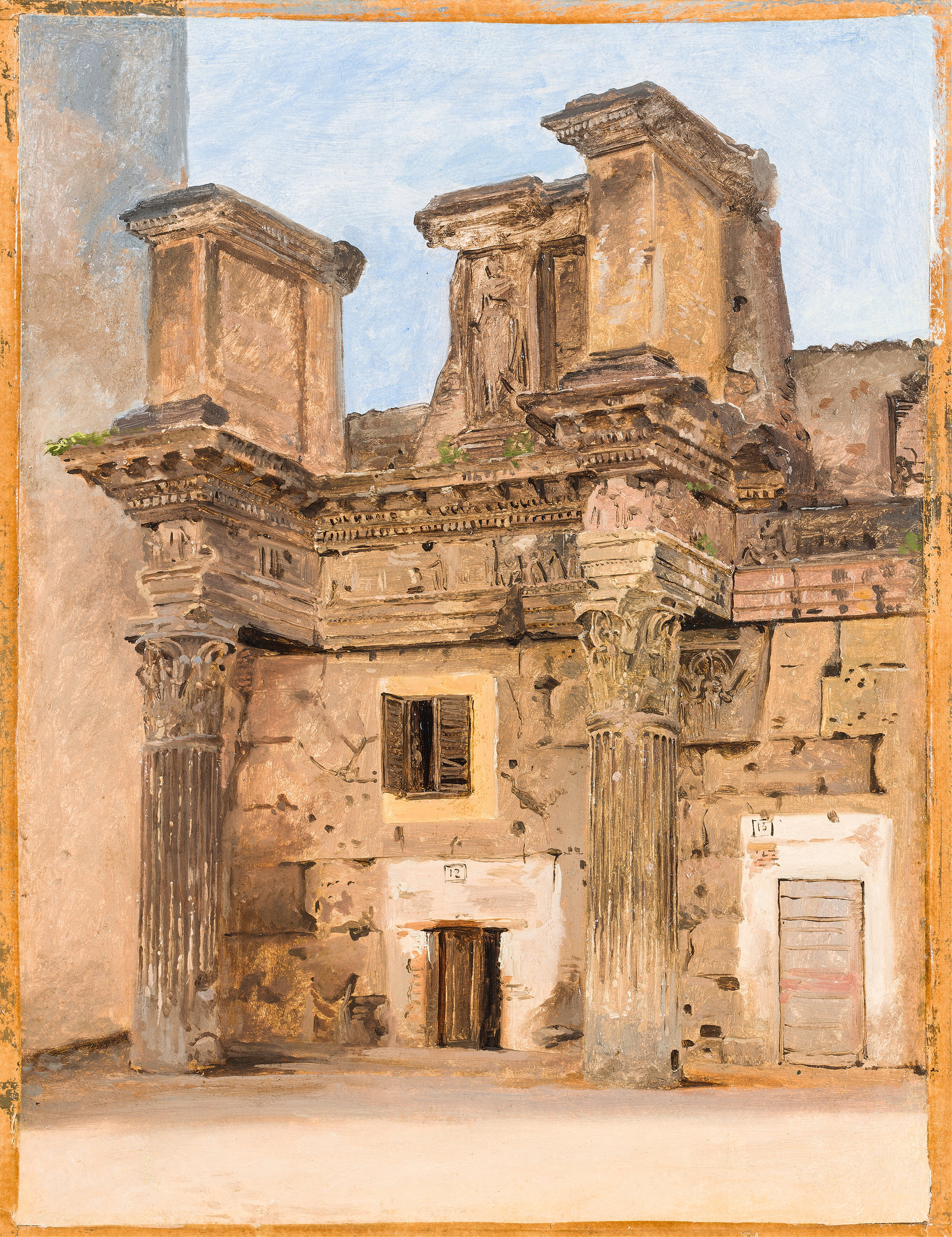 Architecture of The Temple of Minerva by Constantin Hansen, 1840, medium unknown