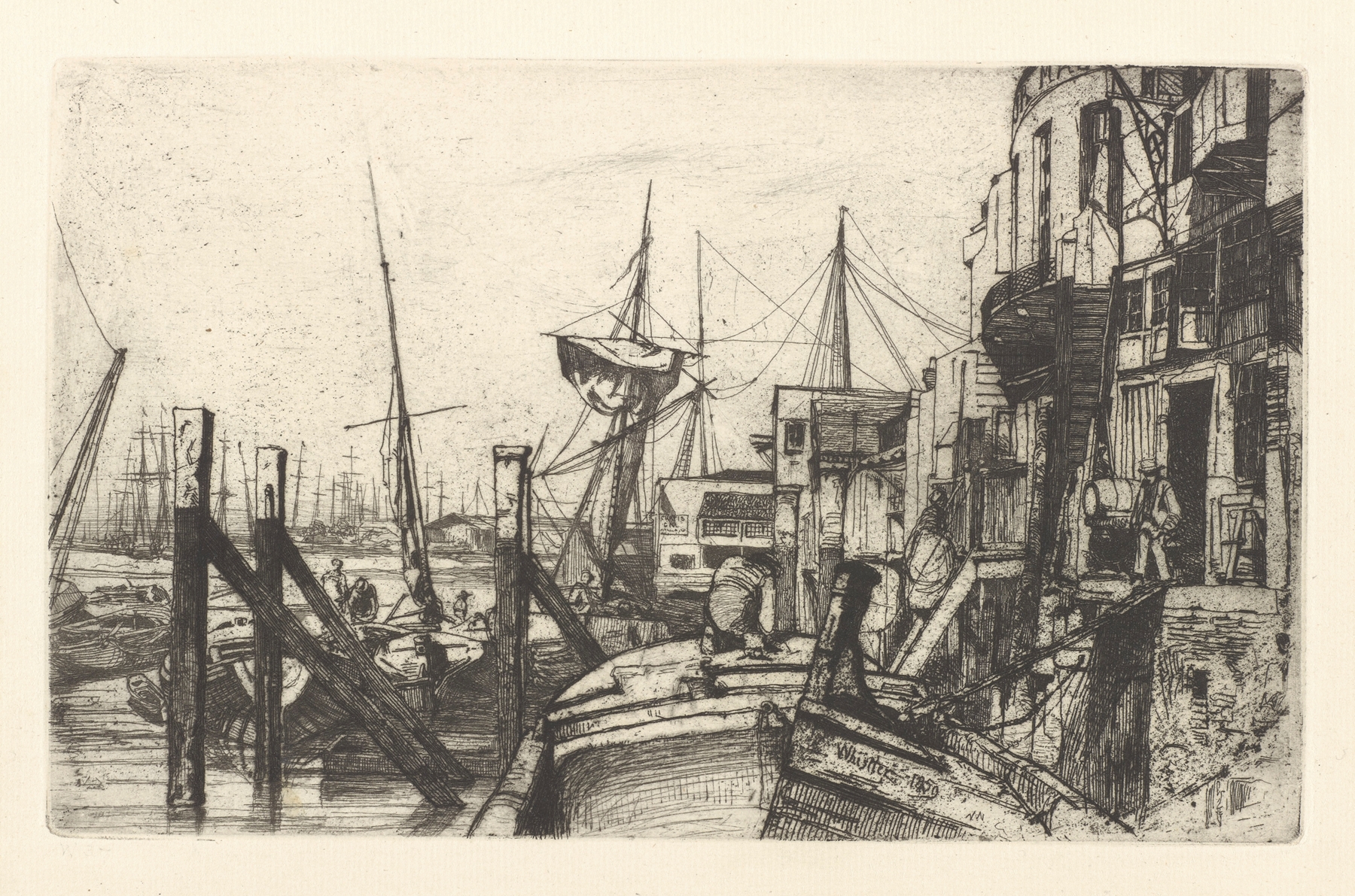 Limehouse, by James Abbott McNeill Whistler, public domain