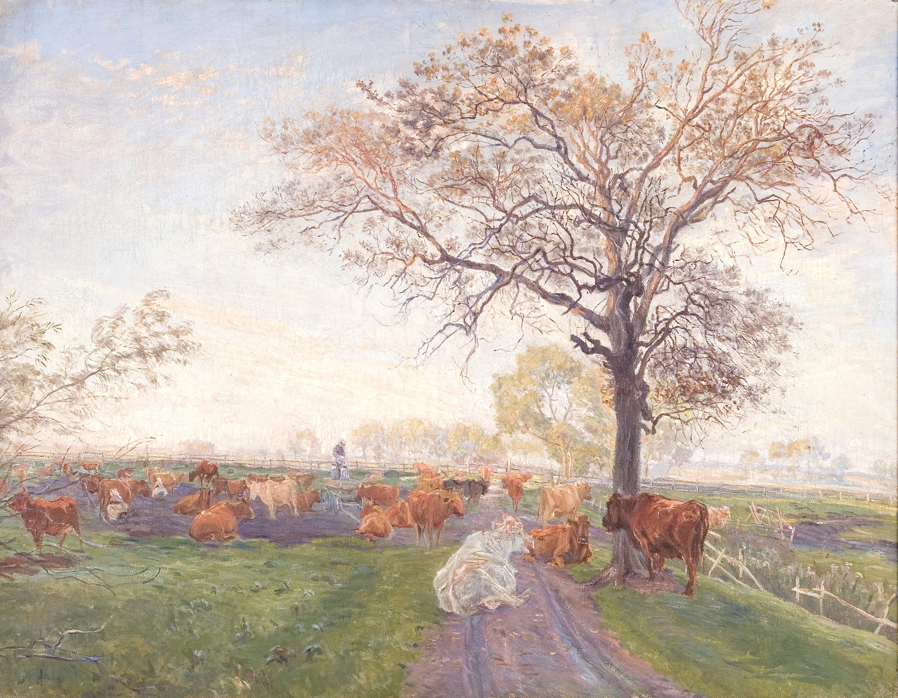 Pastoral landscape oil painting by Theodor Philipsen