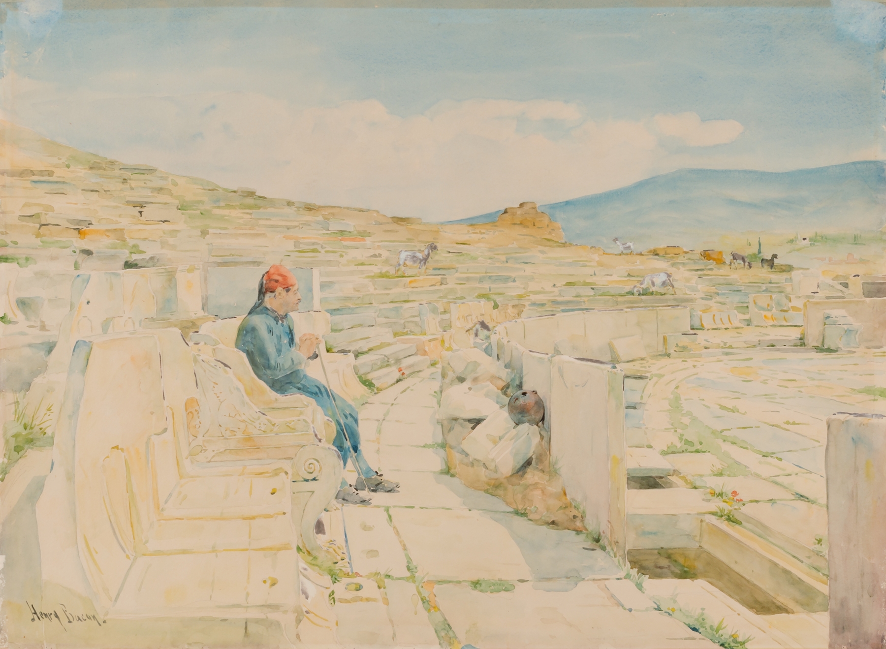 Theatre of Dionysus, by Henry Bacon, public domain