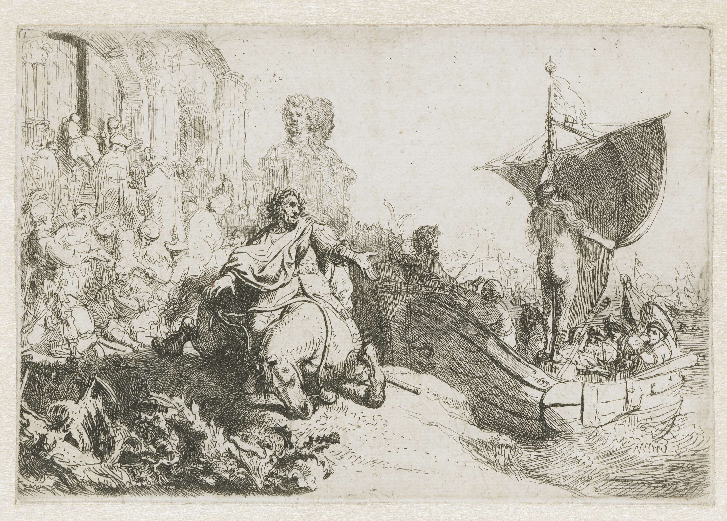 The Ship of Fortune, by Rembrandt van Rijn, public domain