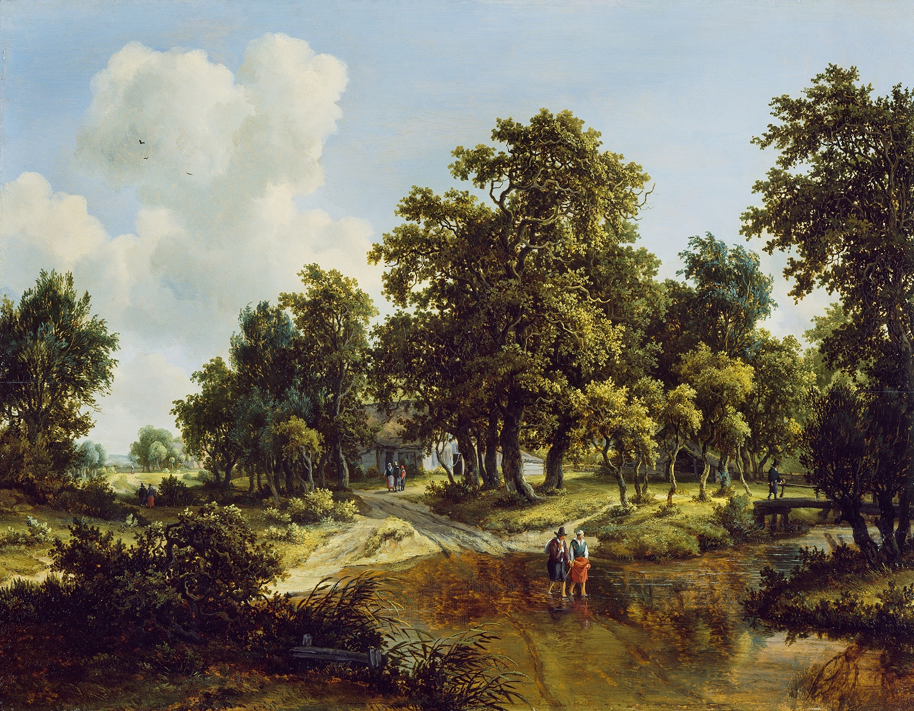 The Outskirts of a Wood, by Meindert Hobbema, public domain