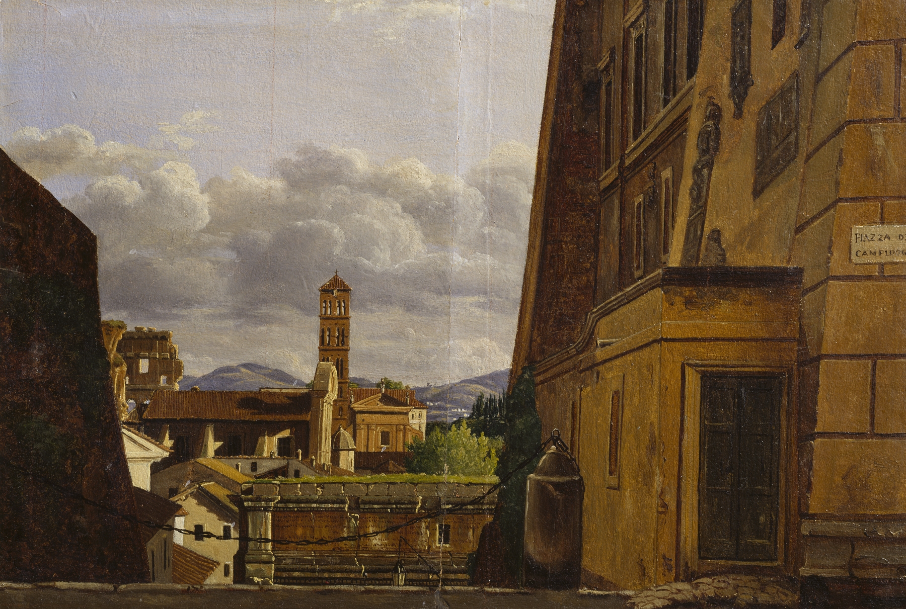 View from Piazza di Campidoglio, Roma by Gustaf Söderberg, oil on canvas depicting a sunlit landscape.