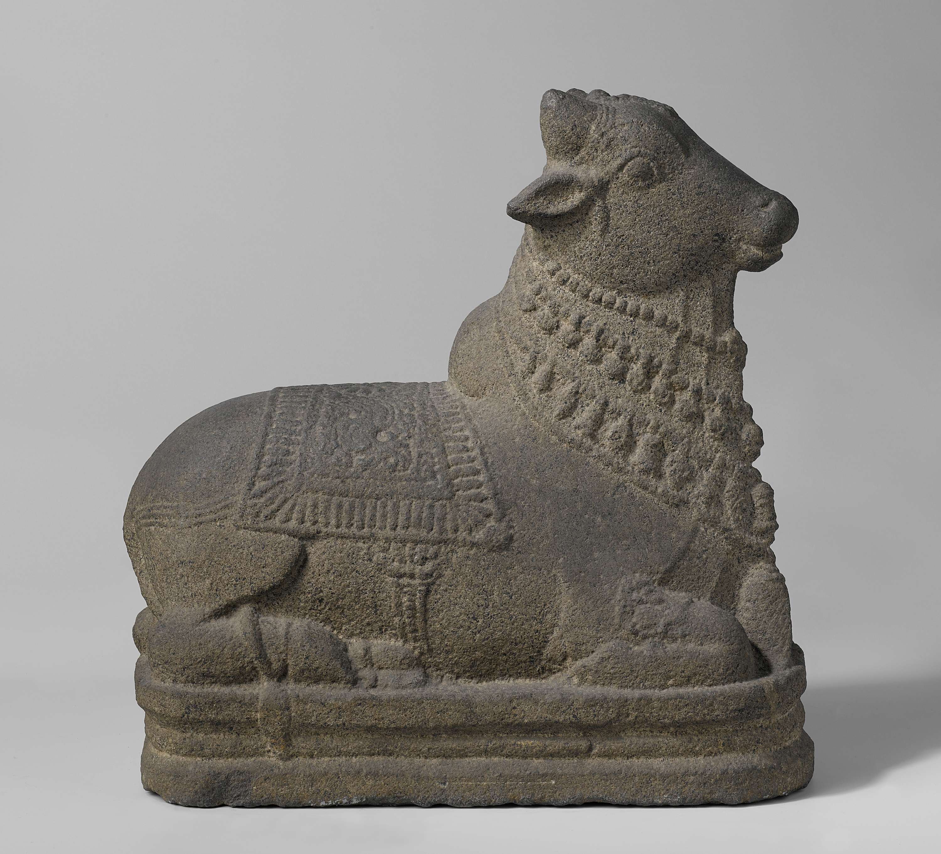 Recumbent bull, by Unknown Artist, public domain