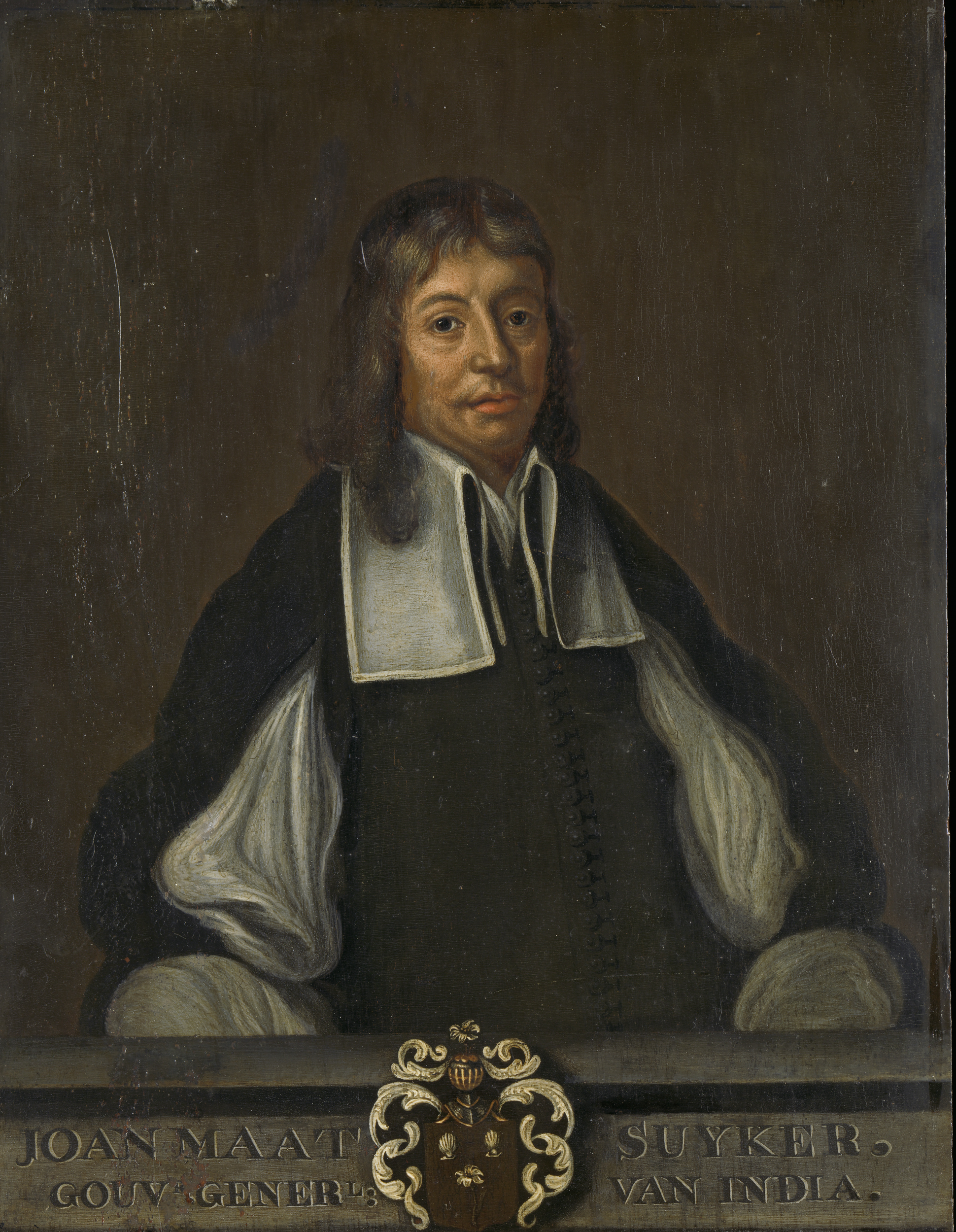 Portrait of Joan Maetsuyker, oil on panel by Jacob Coeman