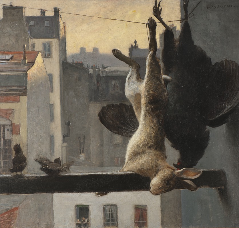 City view with still life