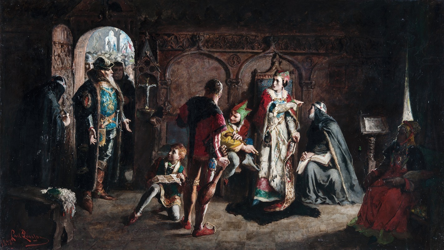 This painting depicts Sten Sture the Elder freeing Queen Kristina from a monastery.