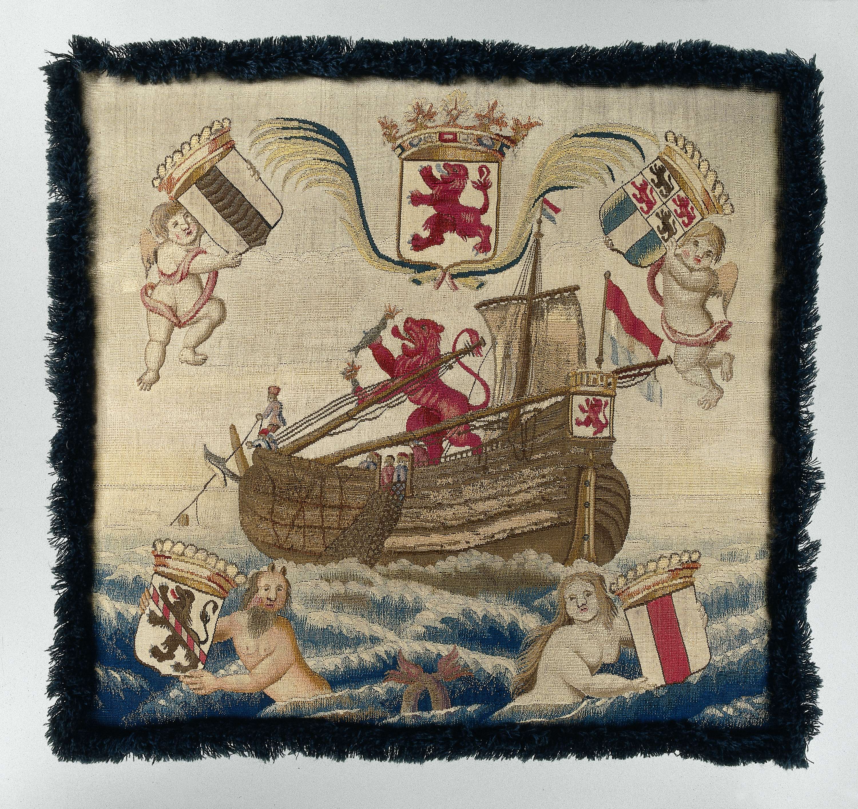 Tapestry by François Coppens depicting intricate patterns and symbolism.