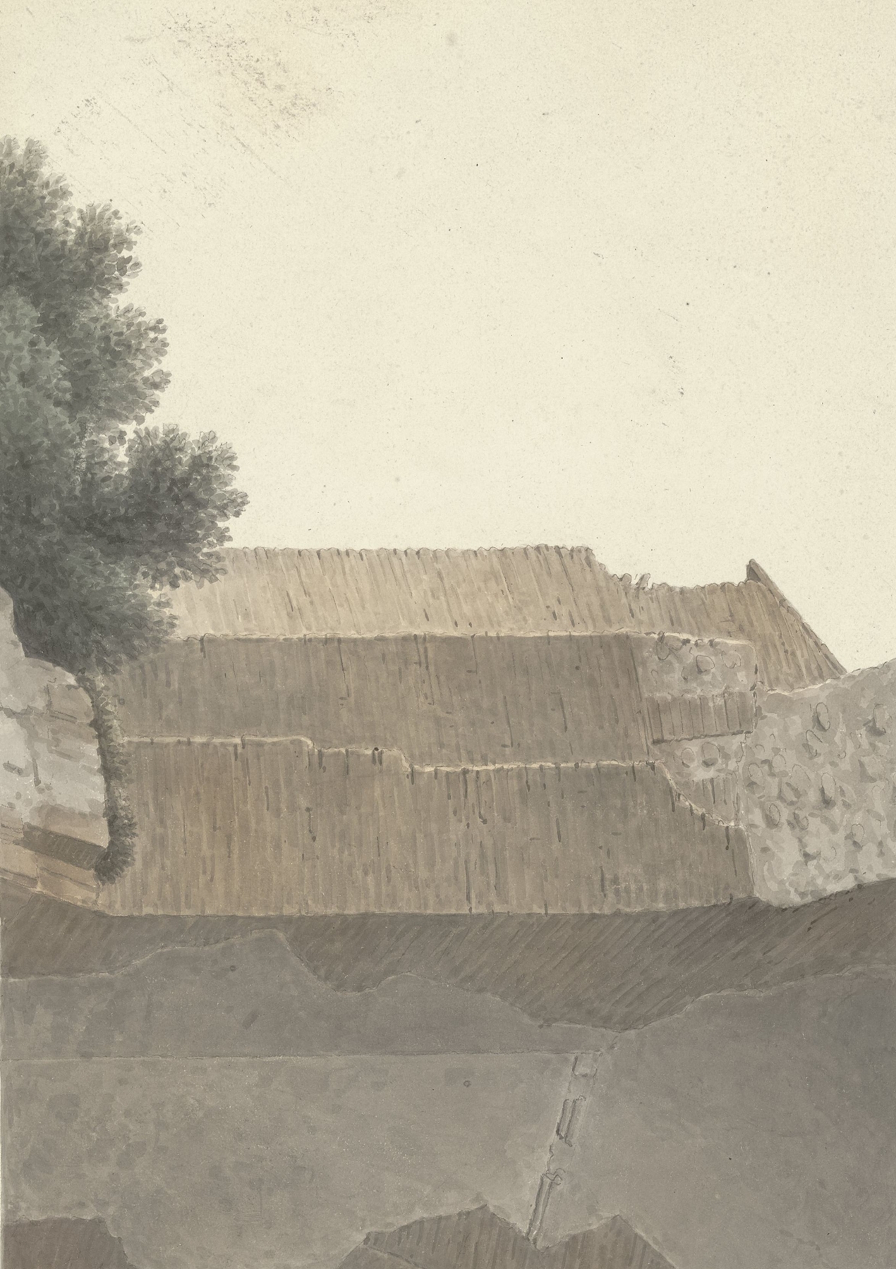 Part of the Vault of the Temple of Minerva Medica in Rome, by Josephus Augustus Knip, public domain