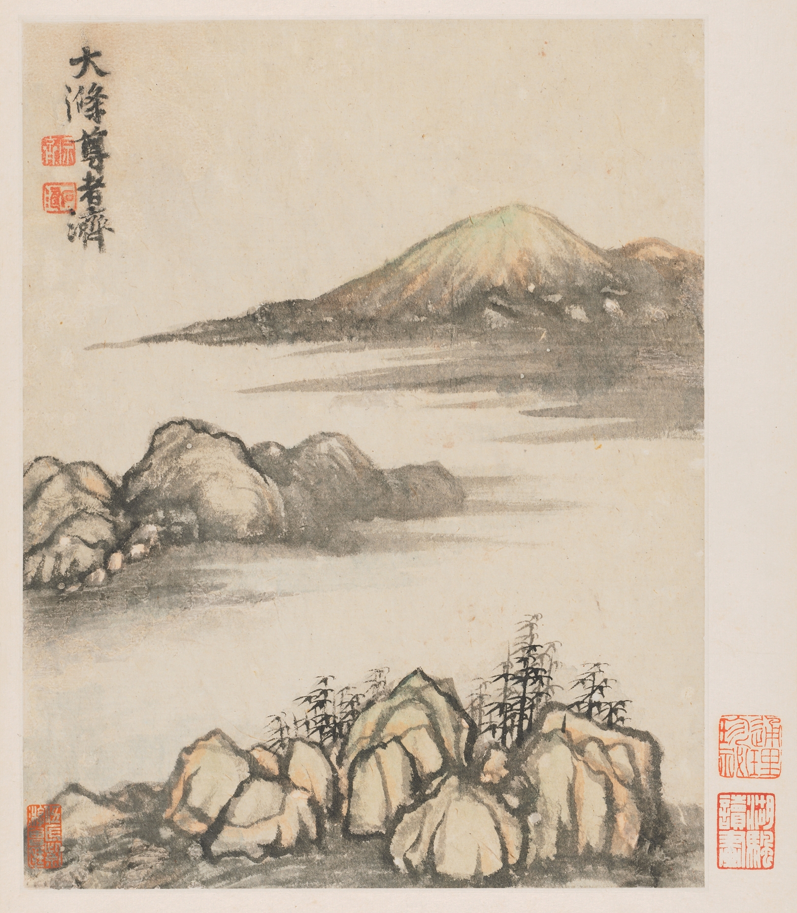 Reminiscences of Qinhuai River pl2, by Shitao, public domain
