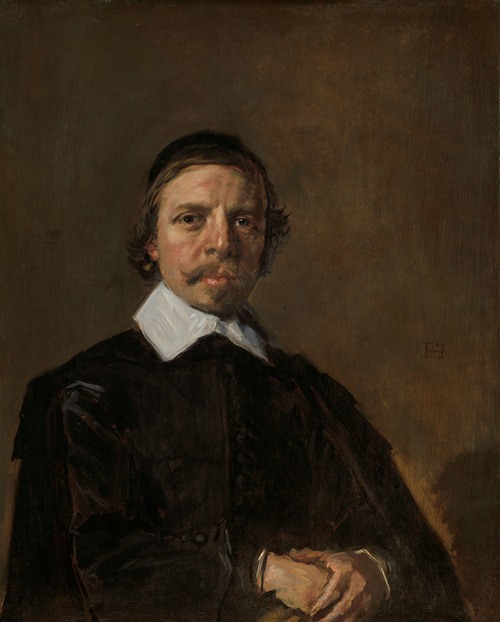 A portrait of a man, possibly a clergyman, painted by Frans Hals.