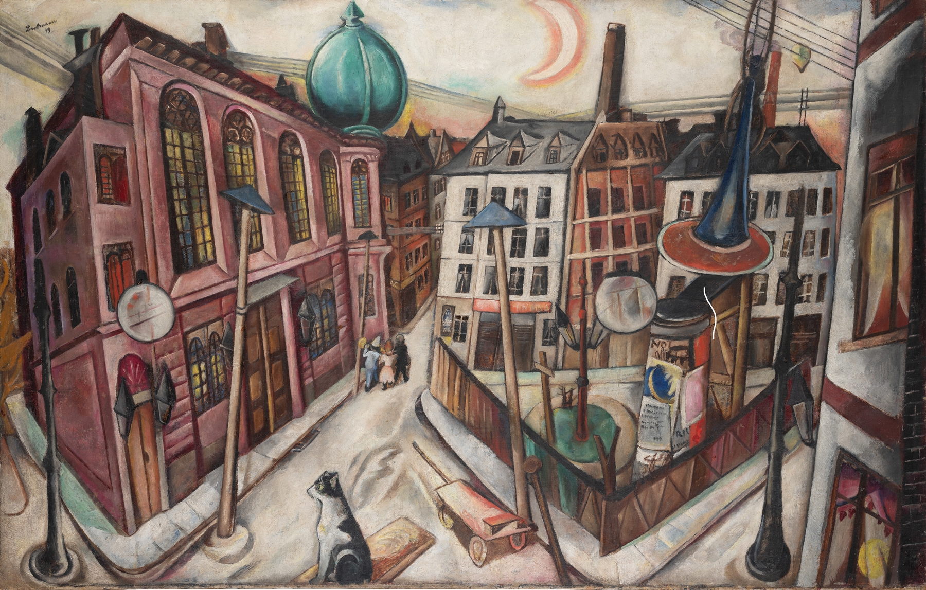 The Synagogue in Frankfurt am Main, by Max Beckmann, public domain