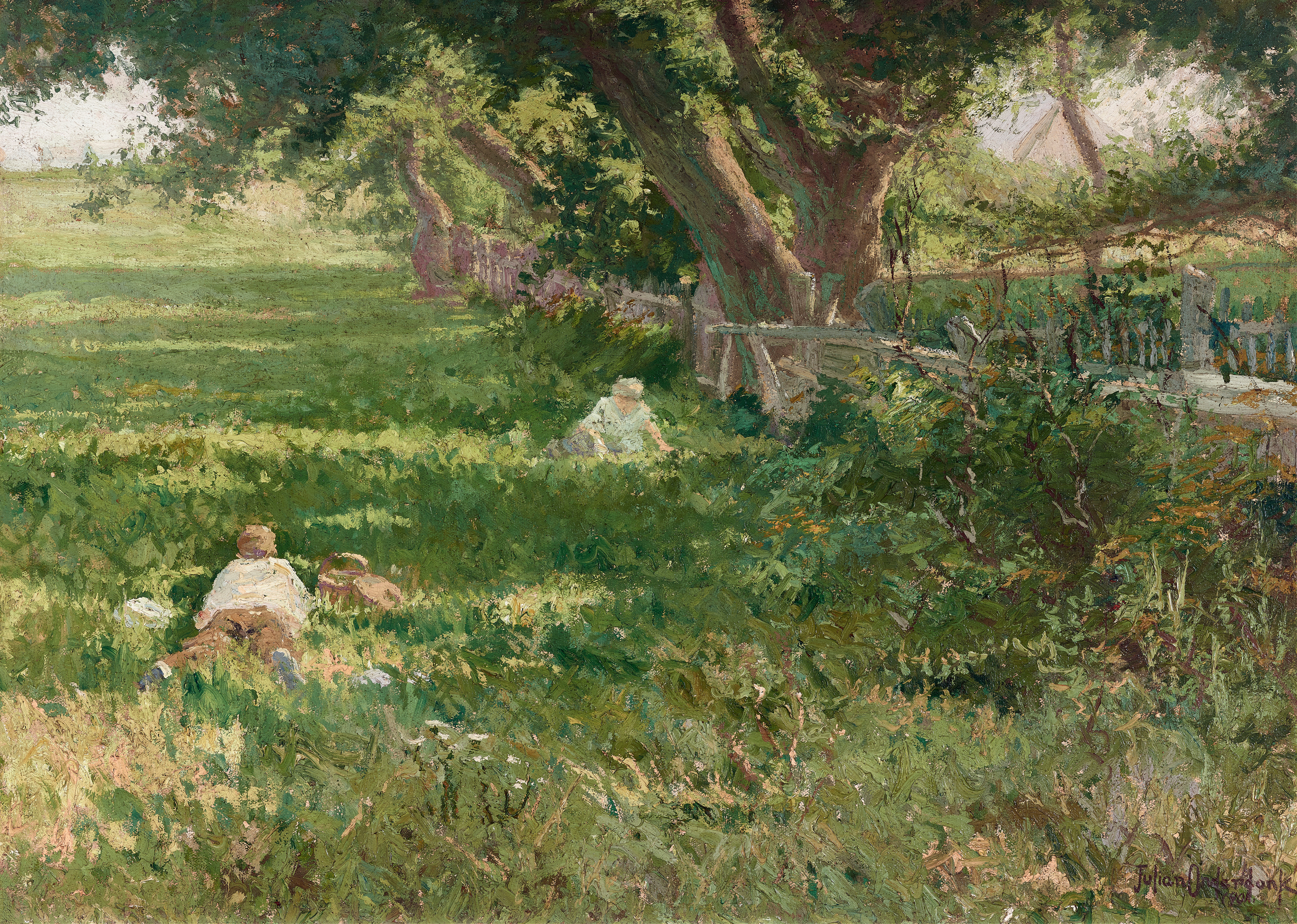 Oil painting by Julian Onderdonk depicting wildflowers in spring.