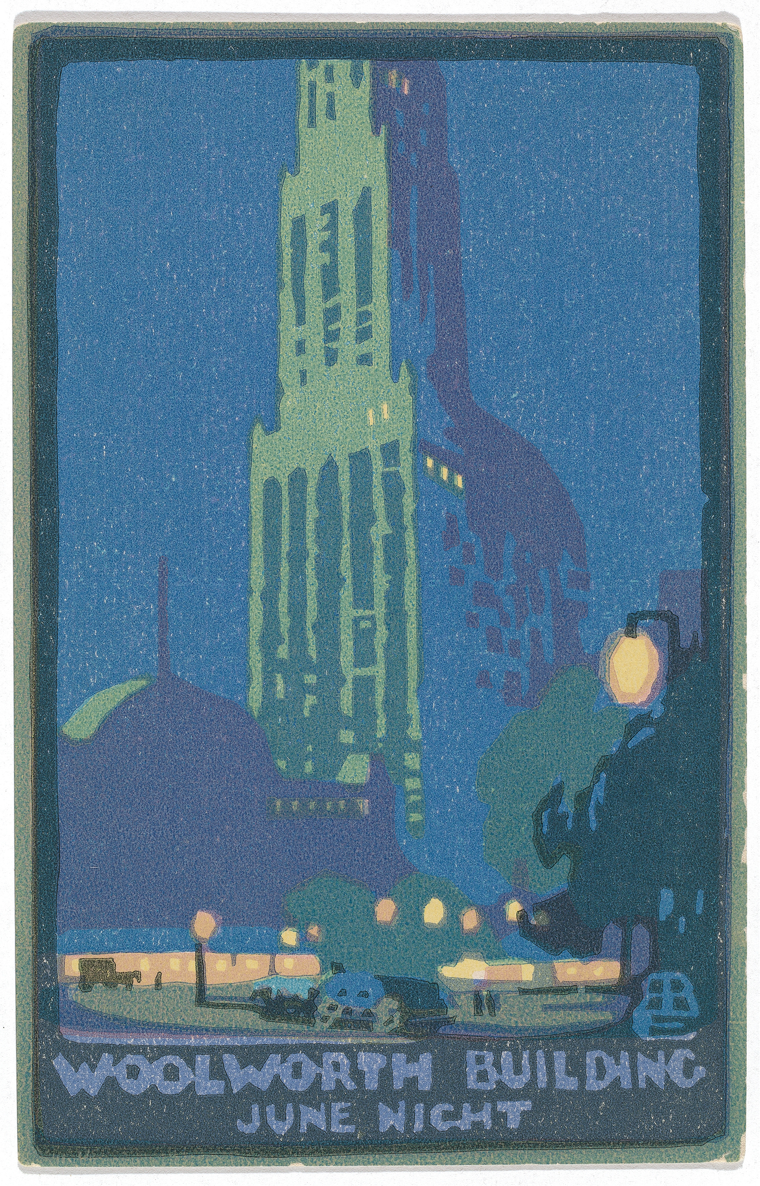 Woolworth Building June Night, by Rachael Robinson Elmer, public domain