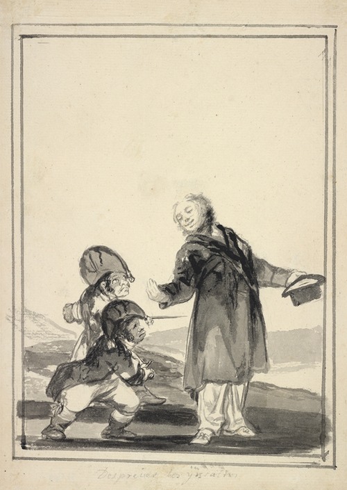 Contemptuous of the Insults by Francisco de Goya captures a powerful moment of disdain.