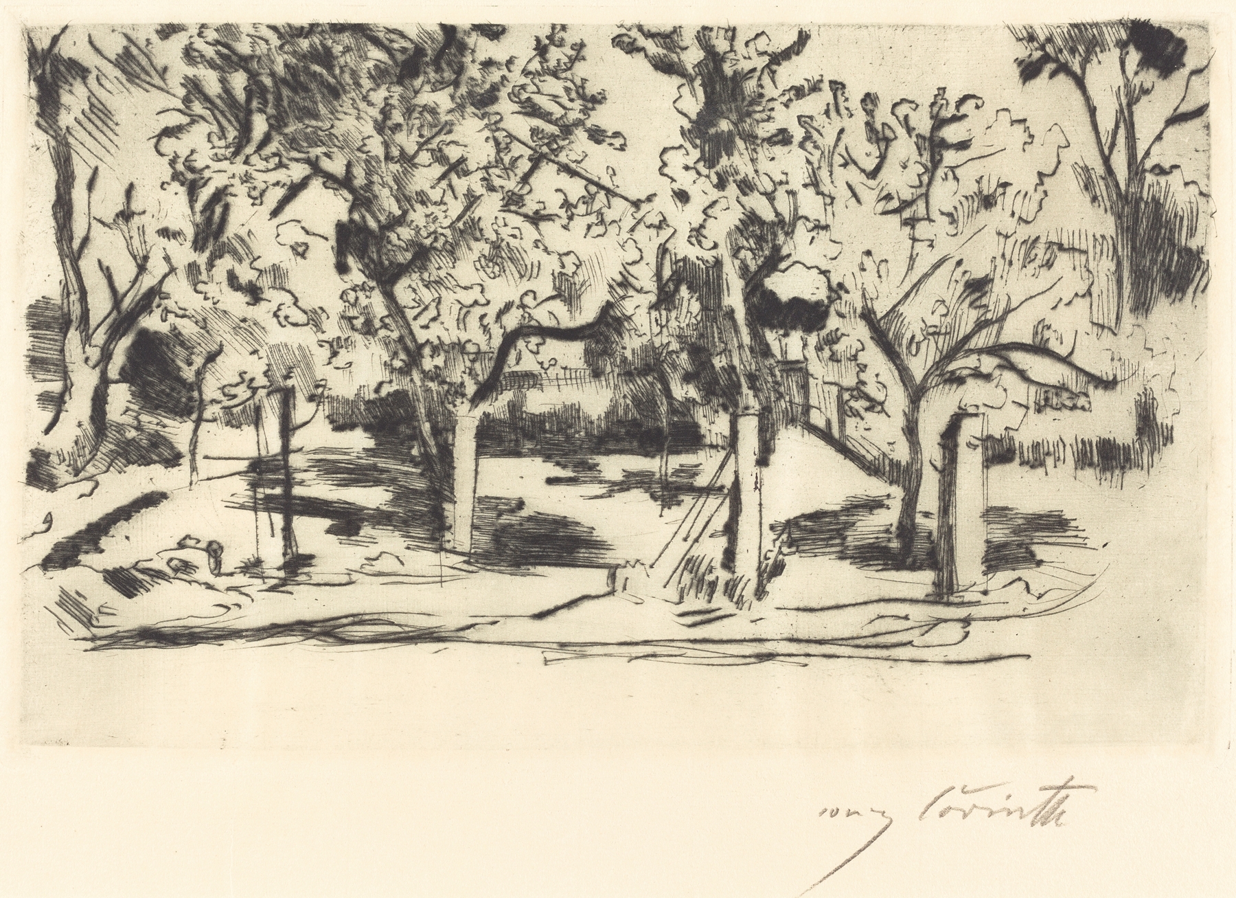 Orchard (Obstgarten), by Lovis Corinth, public domain