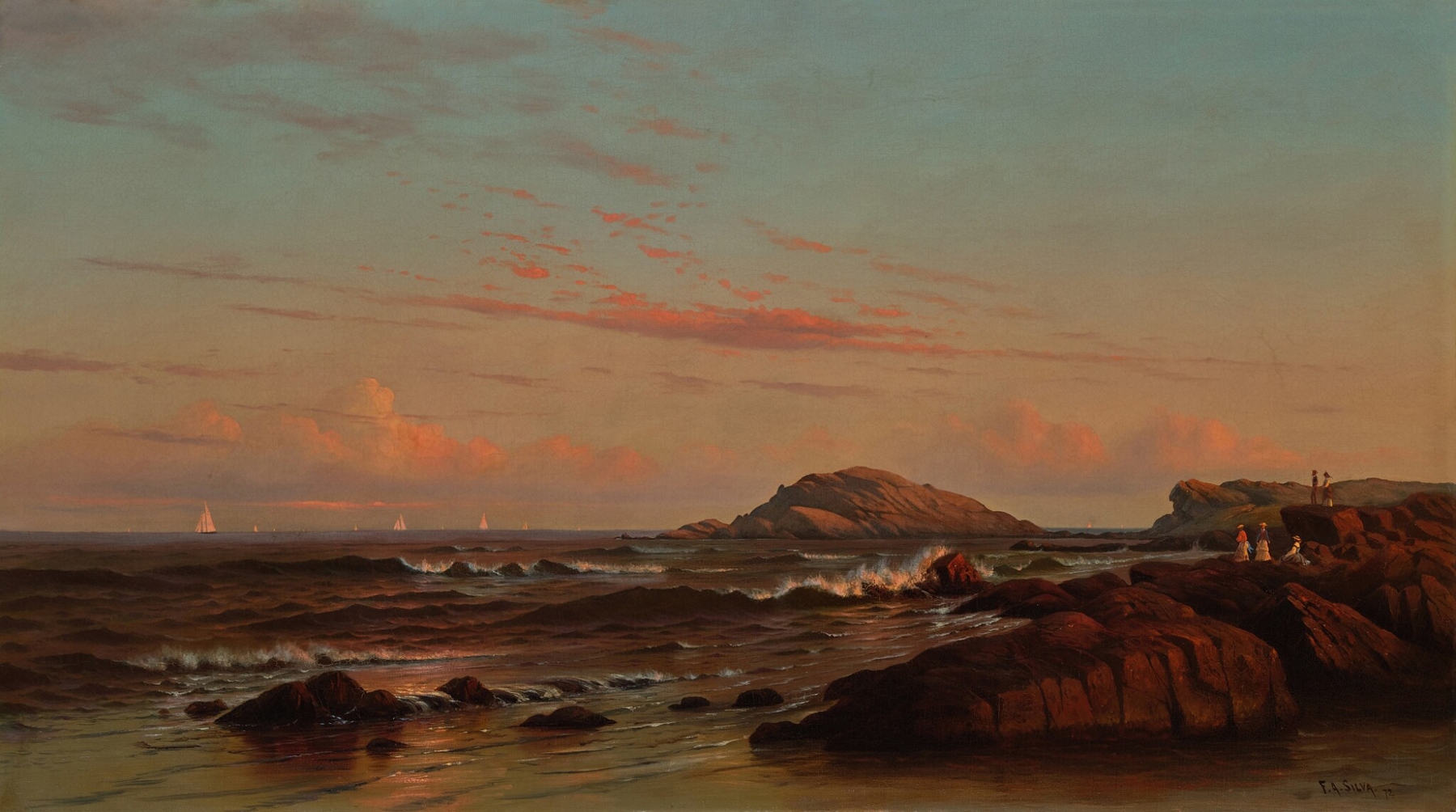 Brace’s Rock, Cape Ann, Massachusetts, by Francis Augustus Silva, public domain