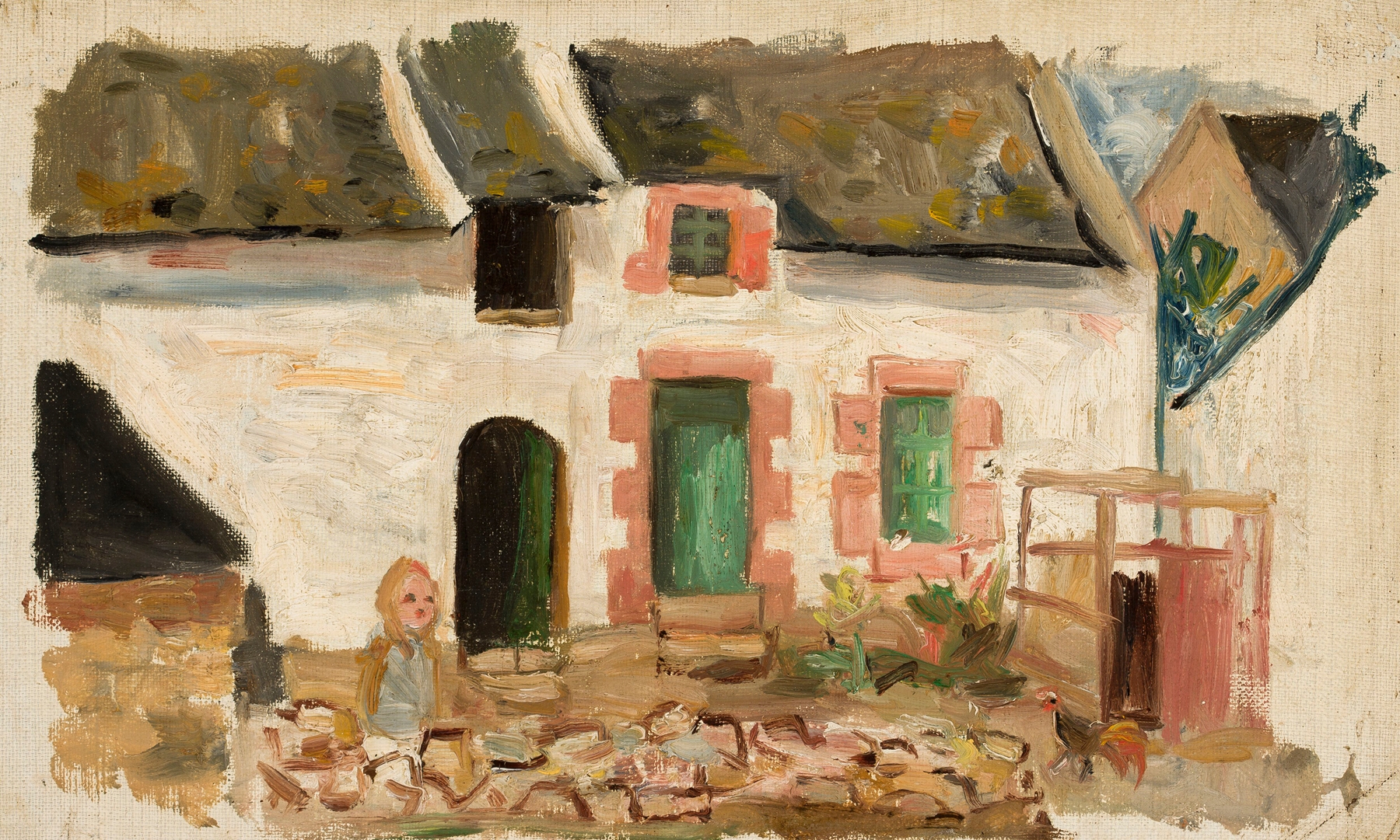 Dziecko przed domem, by Tadeusz Makowski, public domain