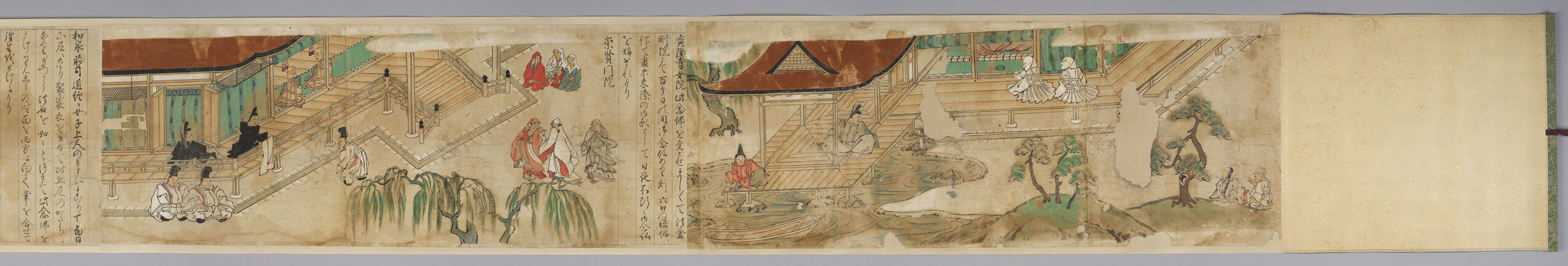 Gold work depicting Buddhist themes by Monk Musashi Hōgen