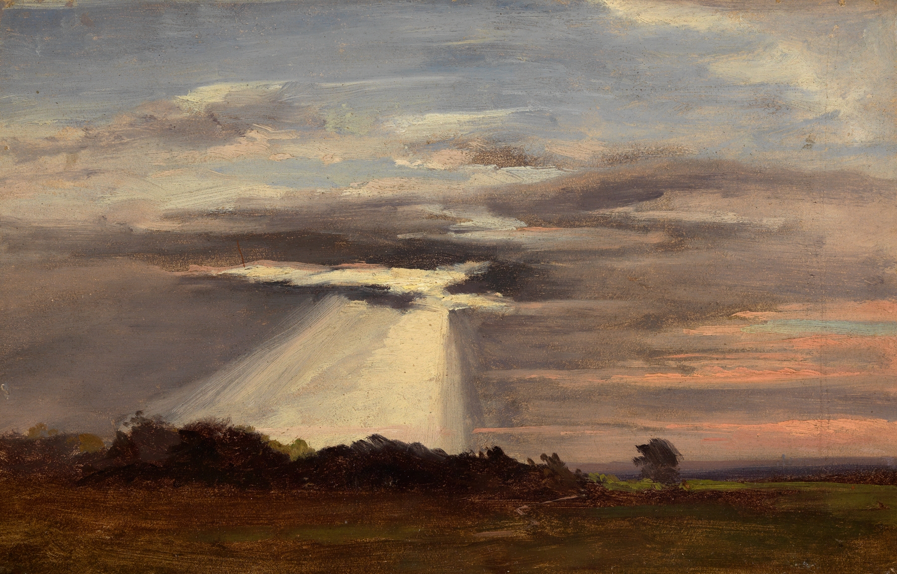 Landschaft bei Abendstimmung, by Eugen Bracht, public domain