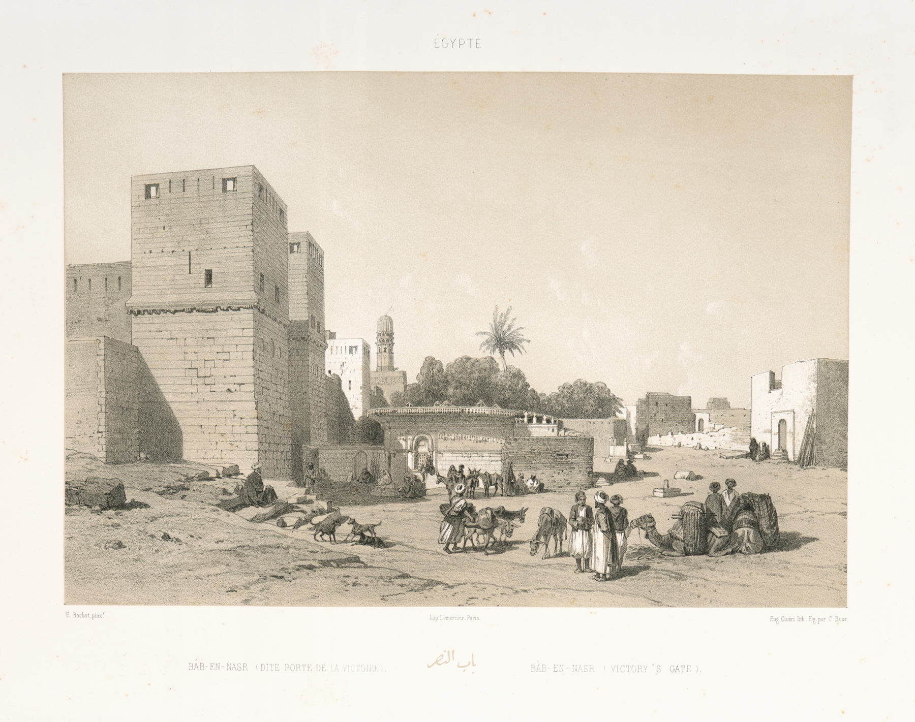 Bâb-En-Nasr by Prosper Barbot, oil painting depicting a grand archway