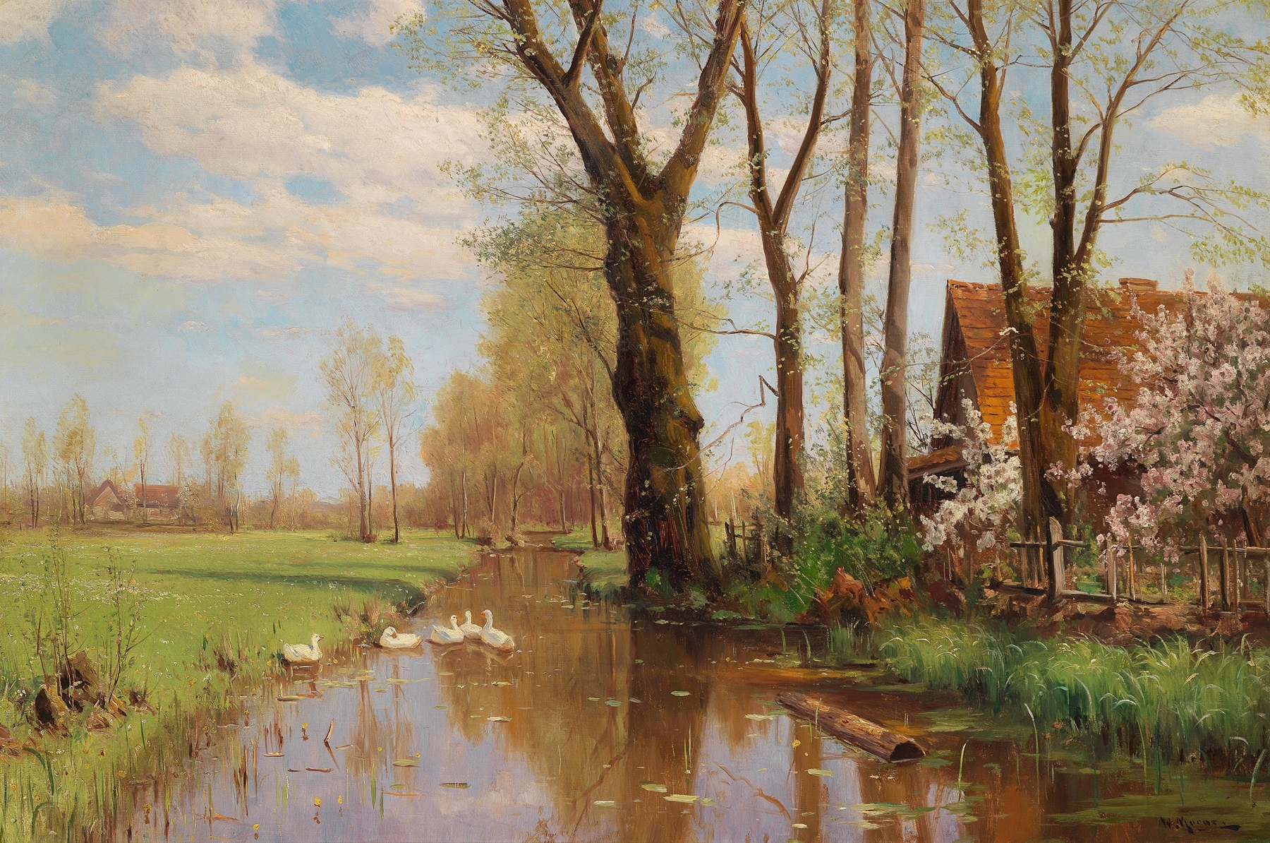 Sommeridylle, by Walter Moras, public domain