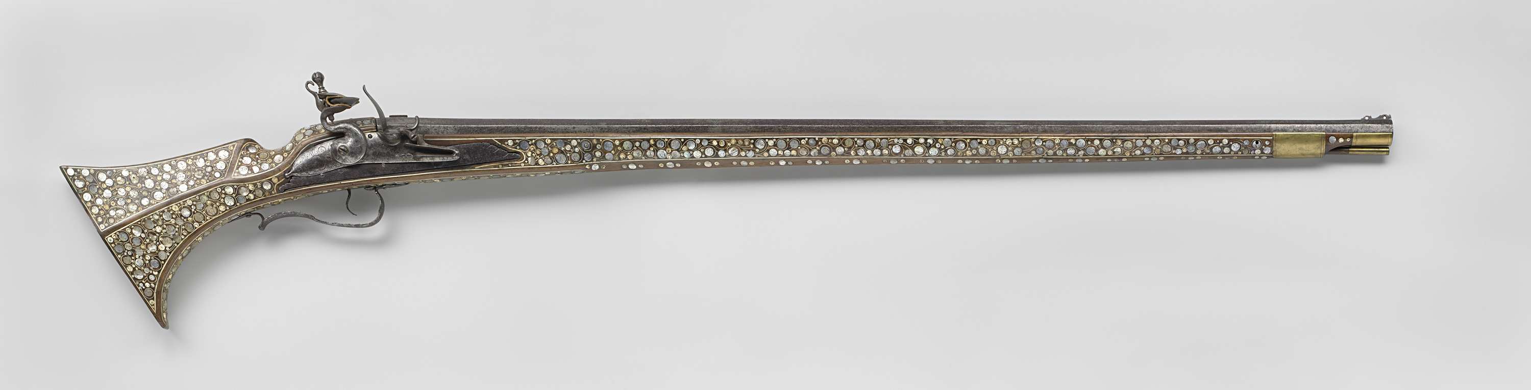 Engraving of a flintlock musket by Unknown Artist