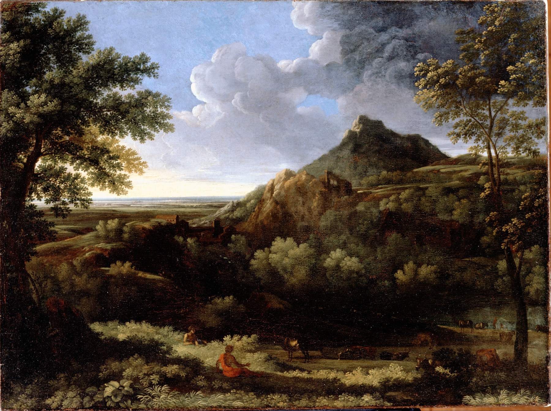 Landscape in the Roman Campagna, by Gaspard Dughet, public domain