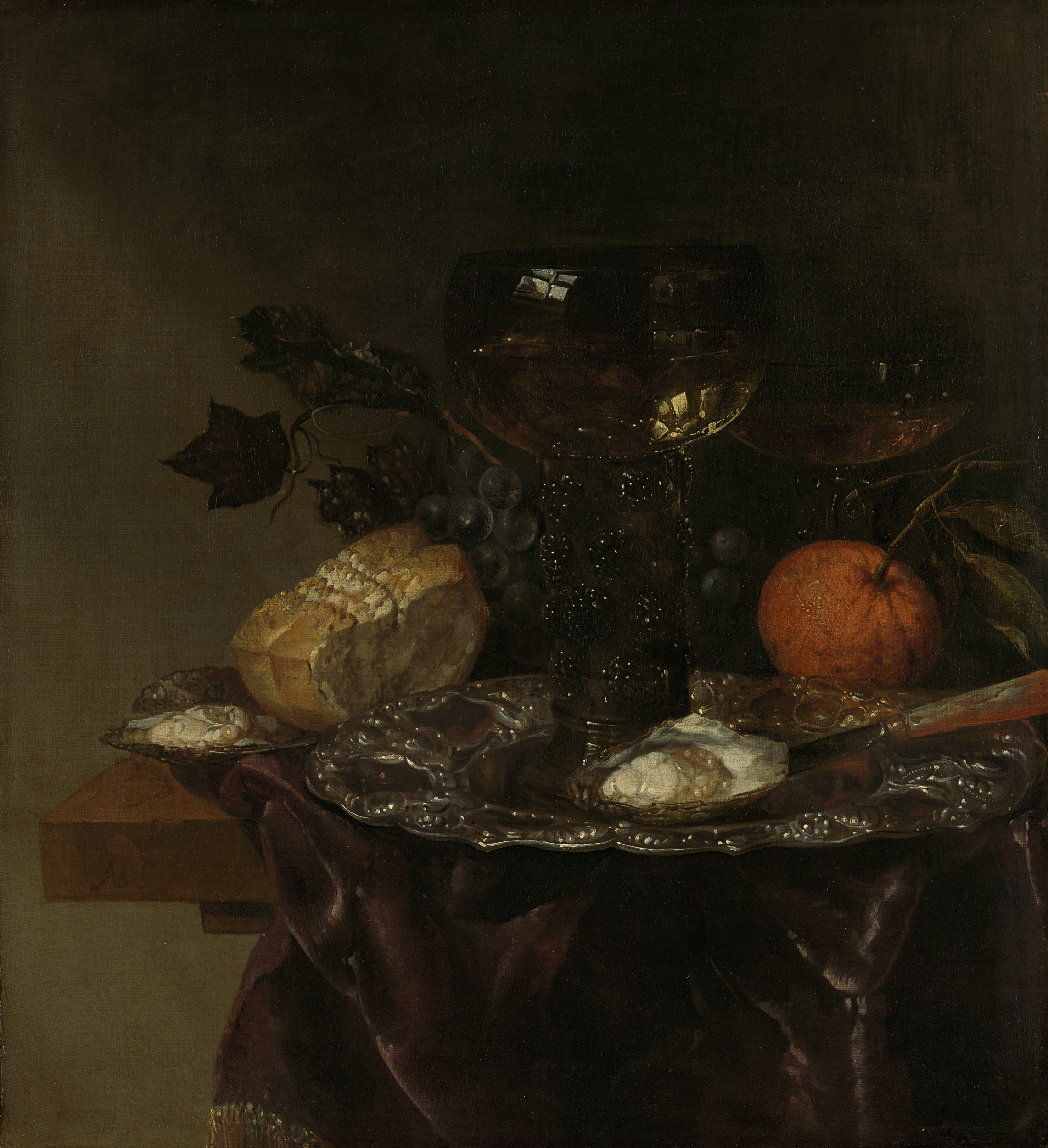 Still Life, by Abraham van Beyeren, public domain