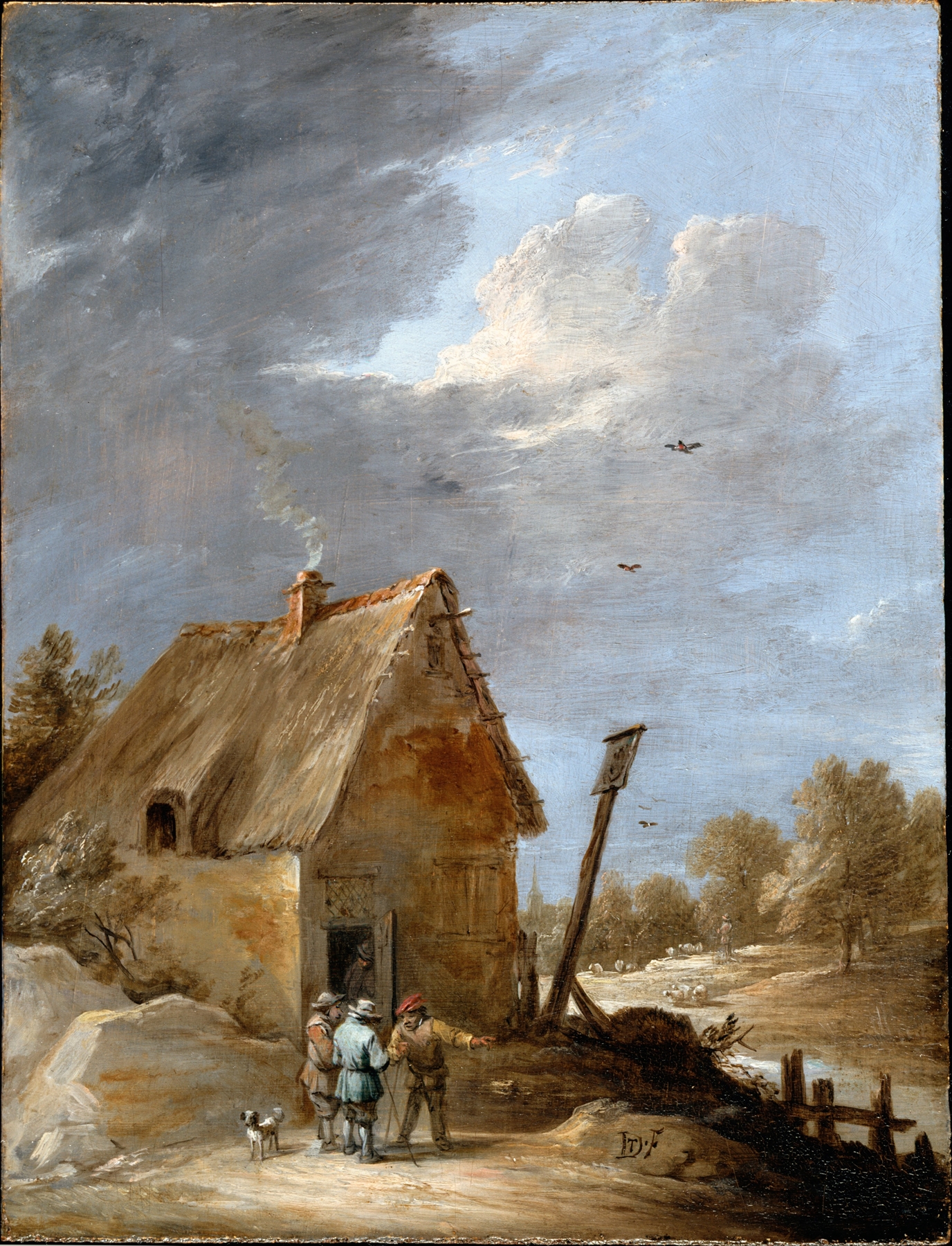 A Road near a Cottage, by David Teniers the Younger, public domain