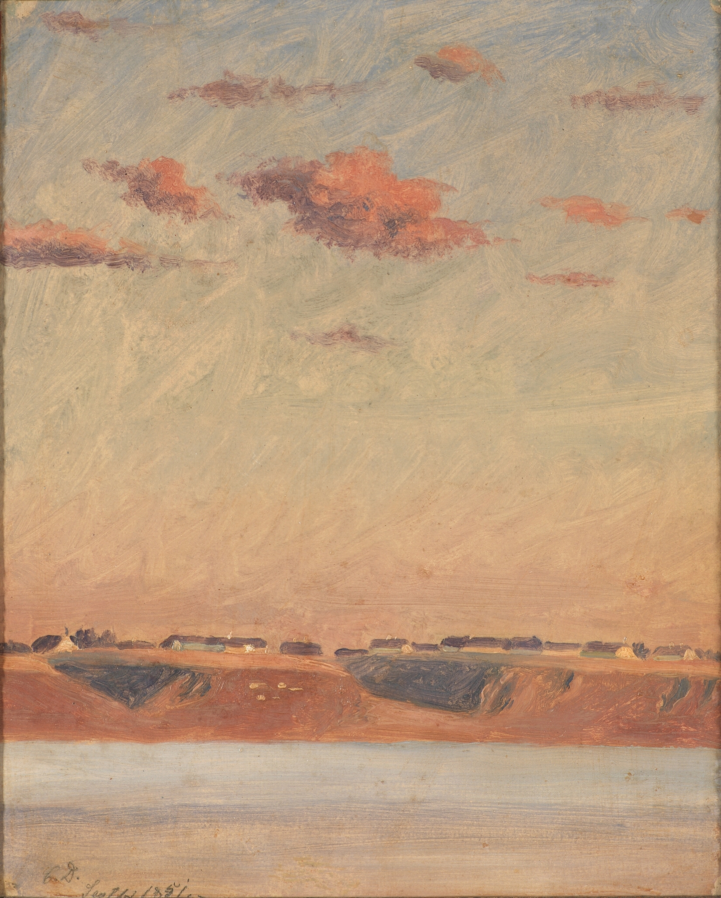 The Lim Fjord in Jutland, oil painting by Christen Dalsgaard
