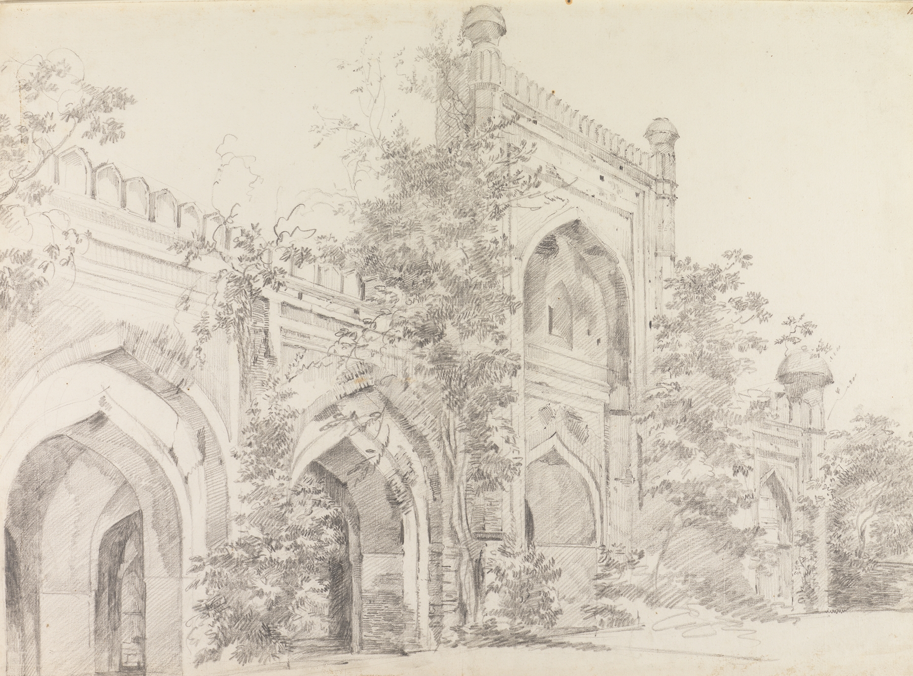 Drawing by William Hodges depicting a landscape, 1780-1788