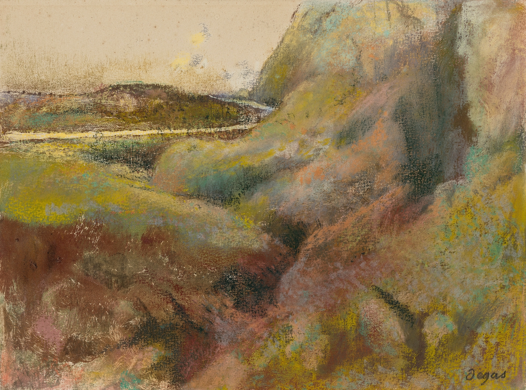 Paysage, by Edgar Degas, public domain