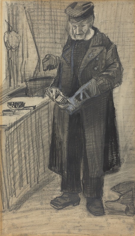 Vincent van Gogh's 'Man Polishing A Boot' captures a moment of everyday life.