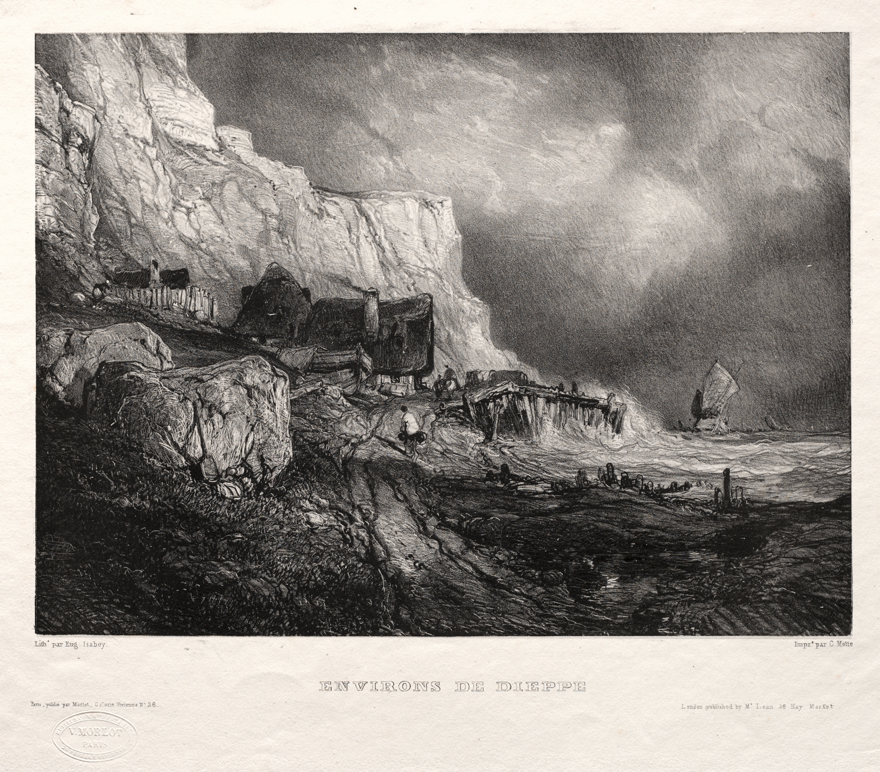 Environs de Dieppe, by Eugène Isabey, public domain
